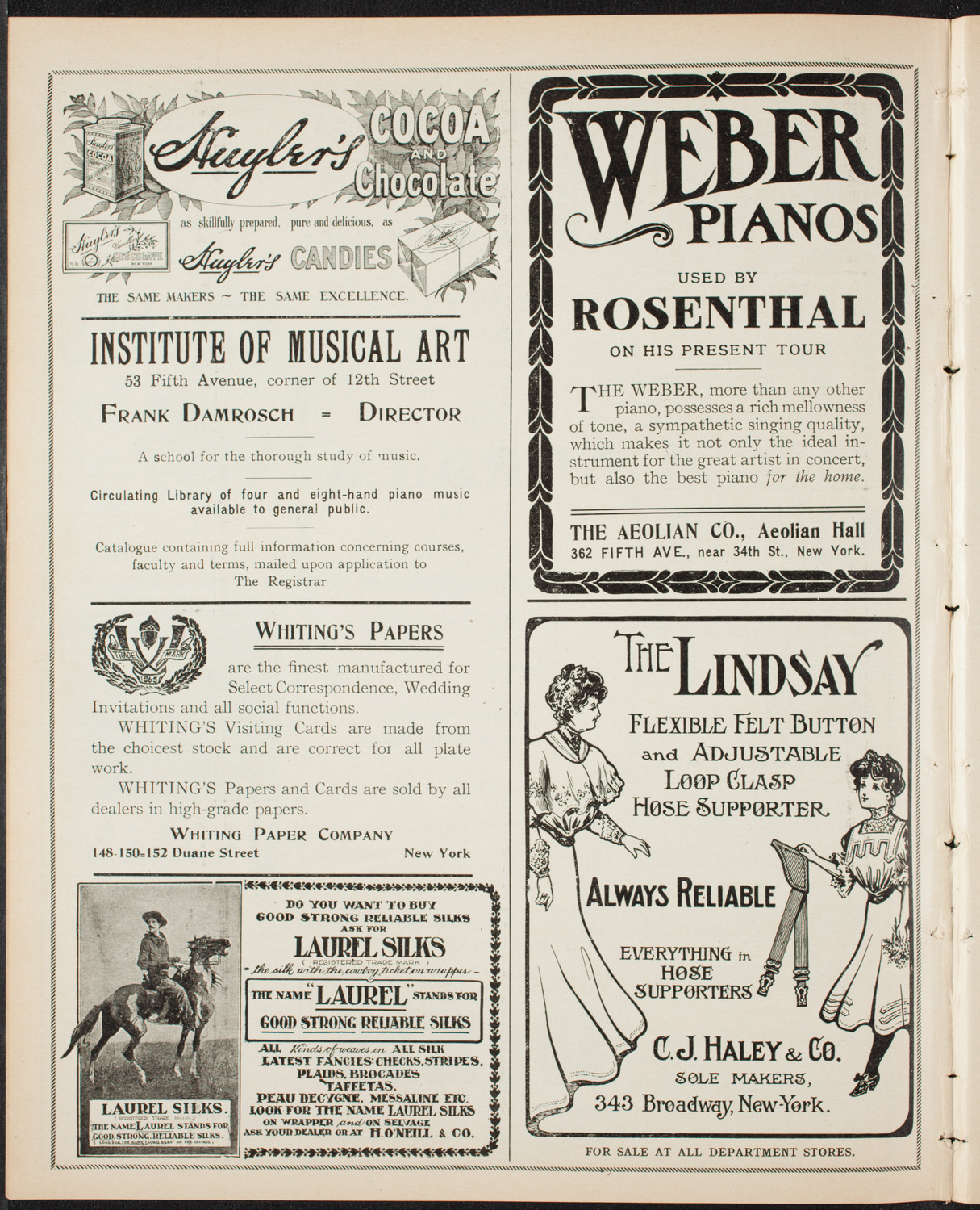 Lillian Nordica, Soprano, with the New York Philharmonic, January 8, 1907, program page 6