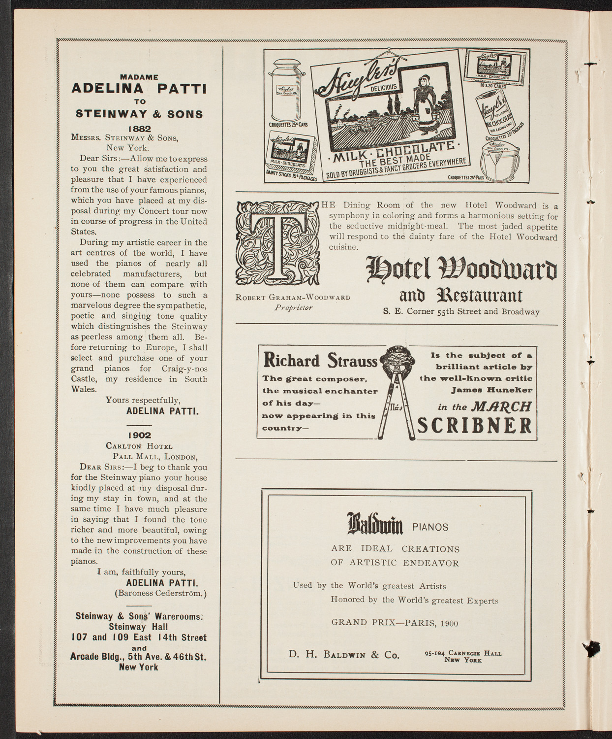 Richard Strauss with Wetzler Symphony Orchestra, March 9, 1904, program page 4