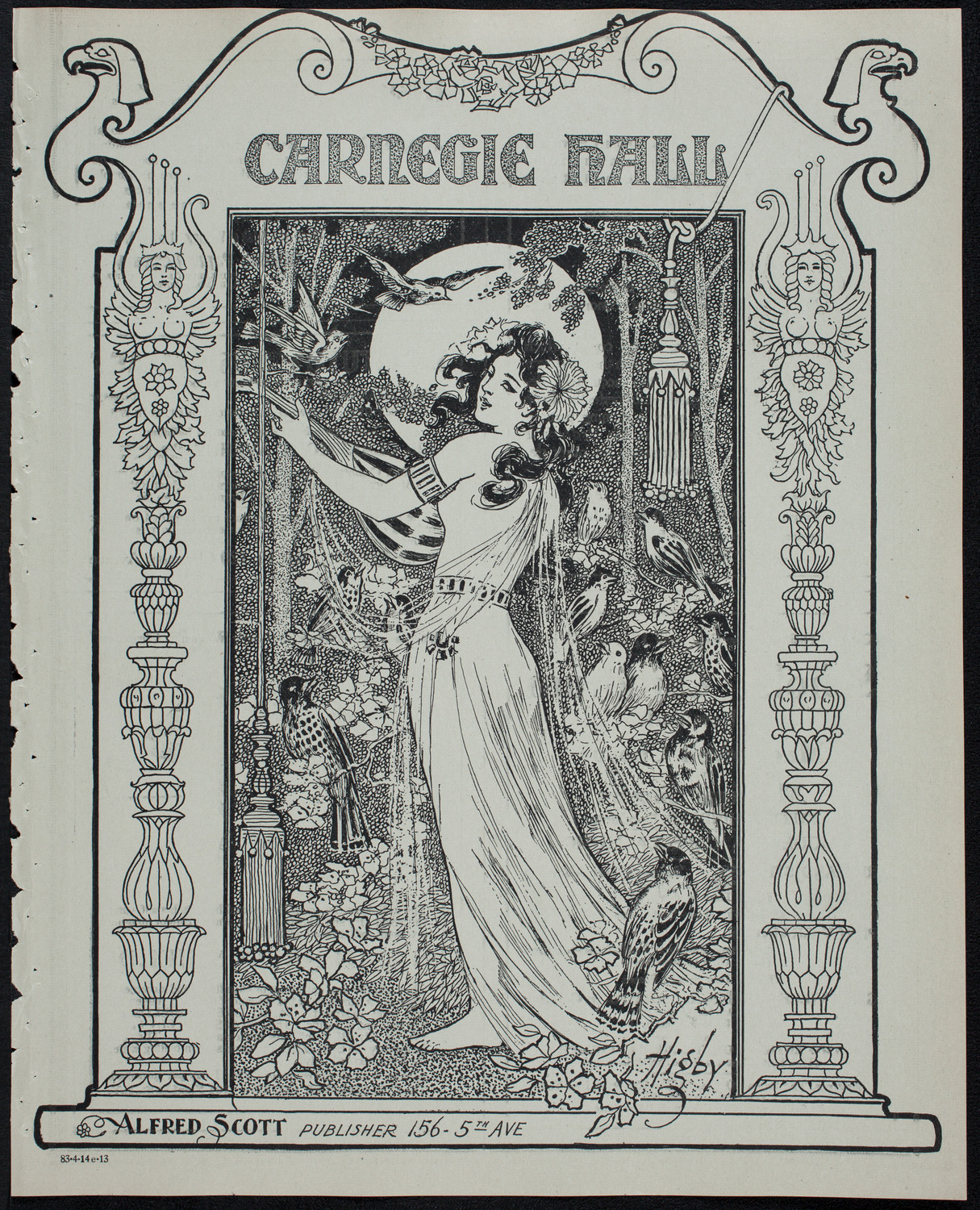 Julia Culp, Contralto, April 14, 1913, program page 1
