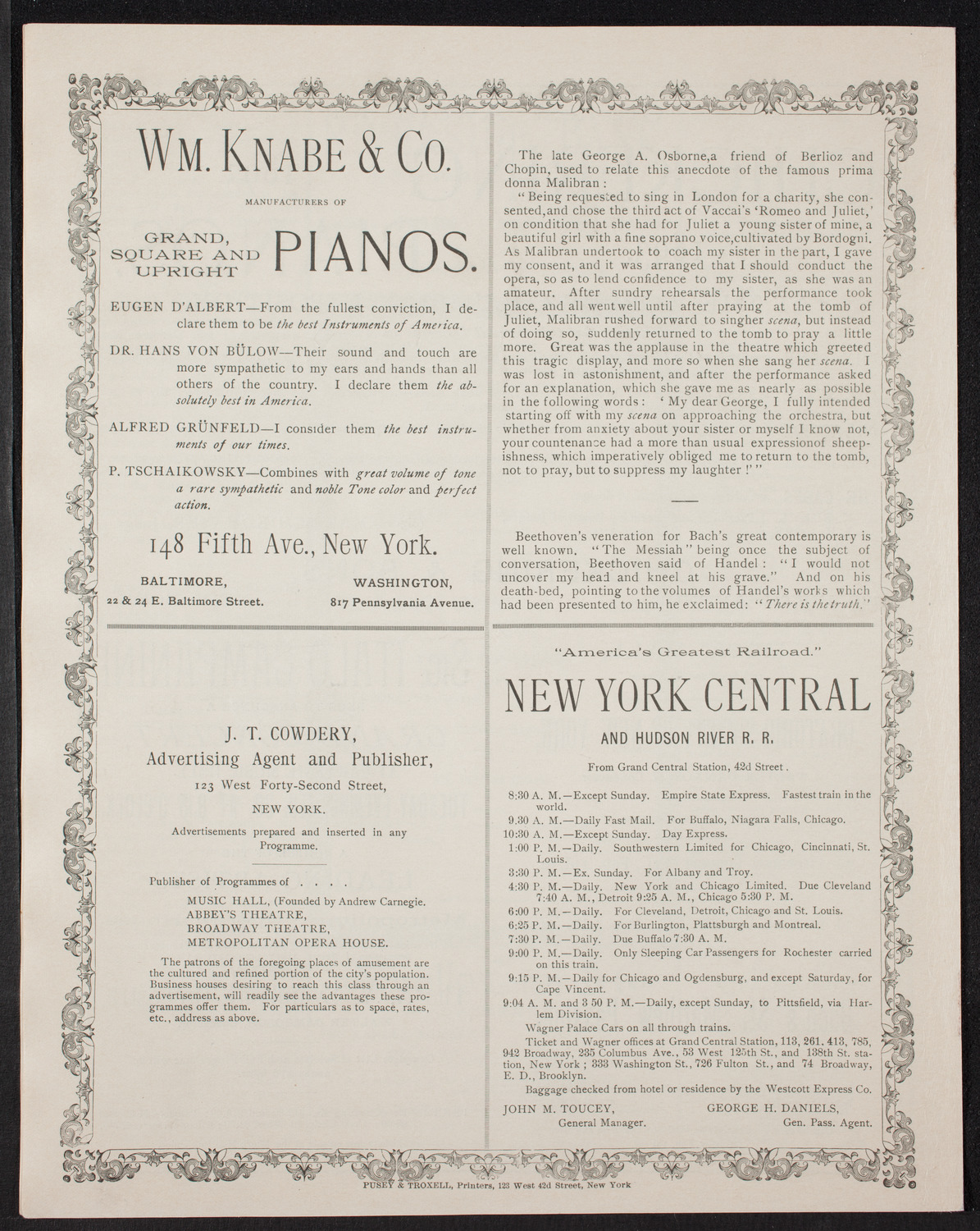 Boston Symphony Orchestra, February 8, 1894, program page 8