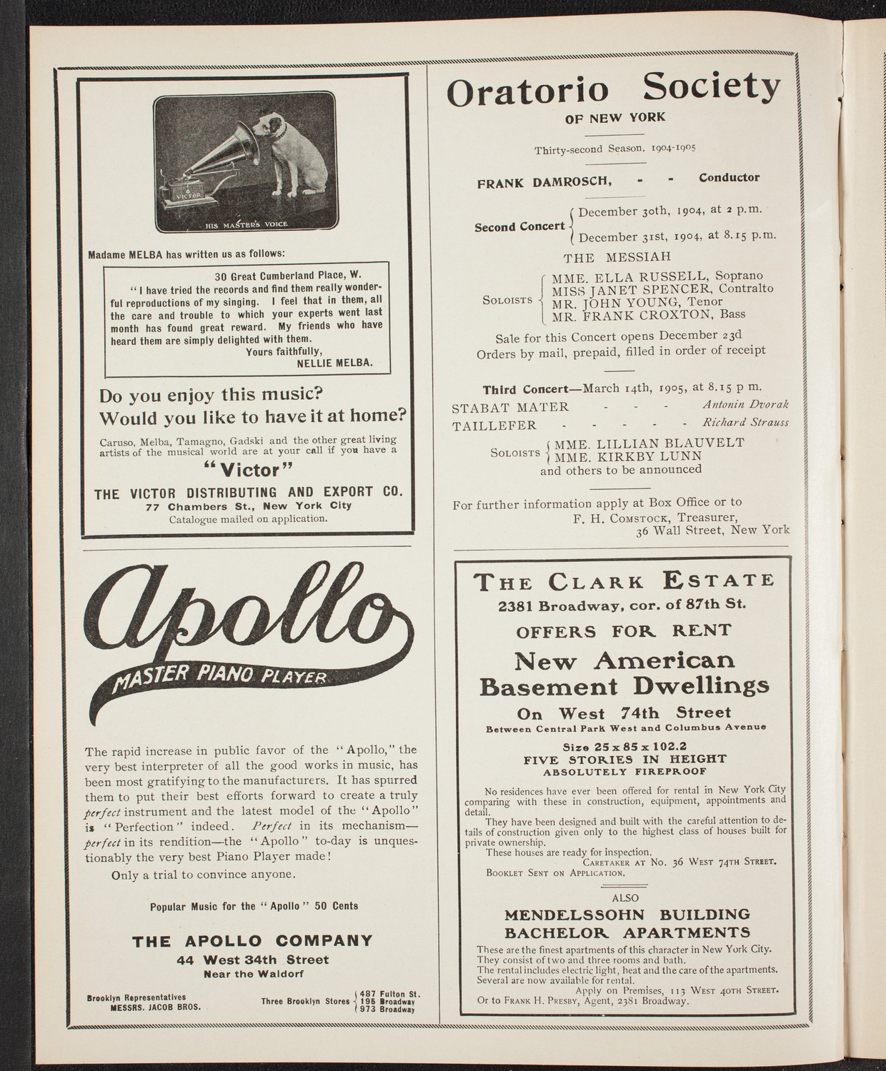 New York Philharmonic, December 2, 1904, program page 2