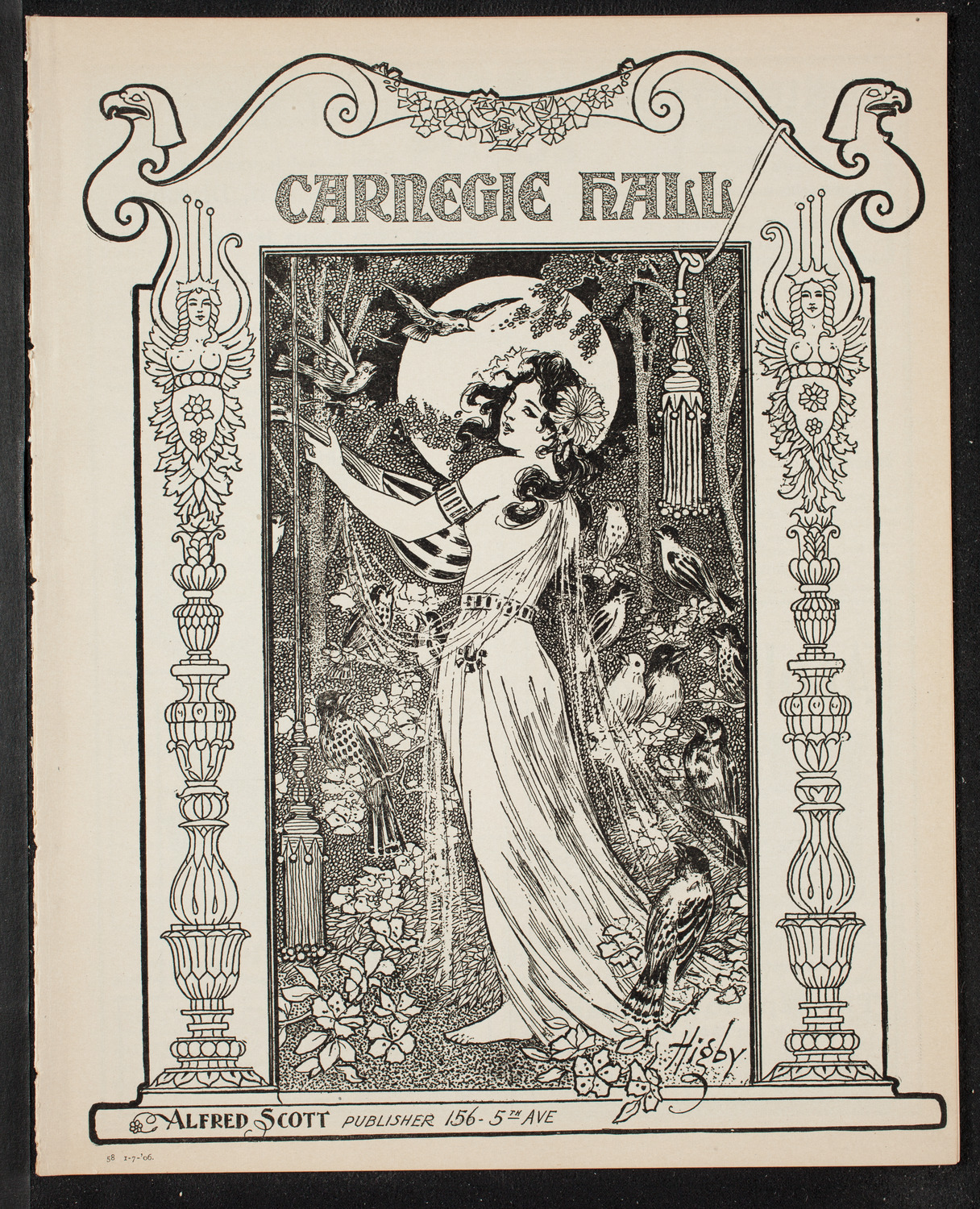New York Symphony Orchestra, January 7, 1906, program page 1