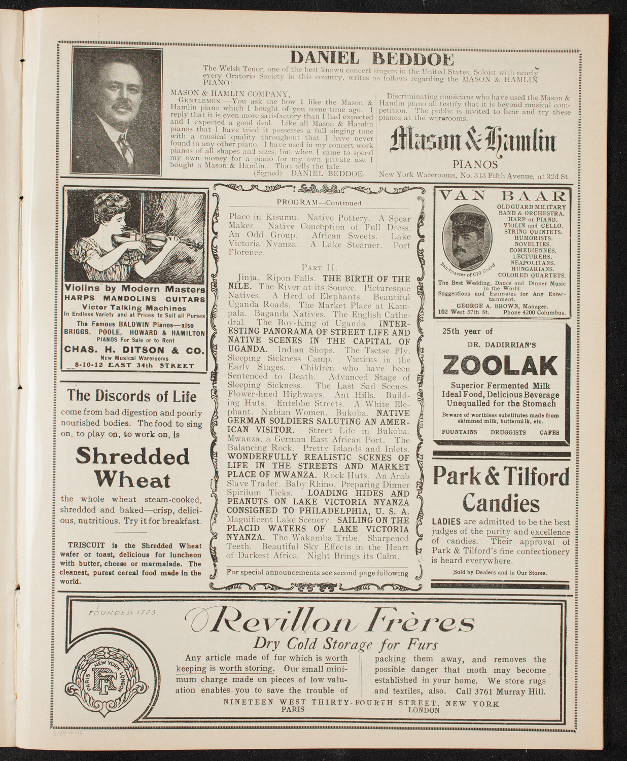 Newman's Illustrated Talks on Travel Topics, March 27, 1910, program page 7