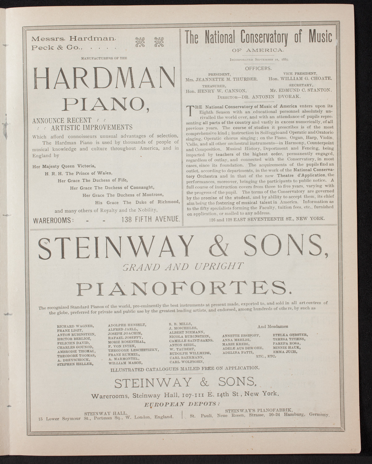 New York Symphony Orchestra, January 6, 1893, program page 5