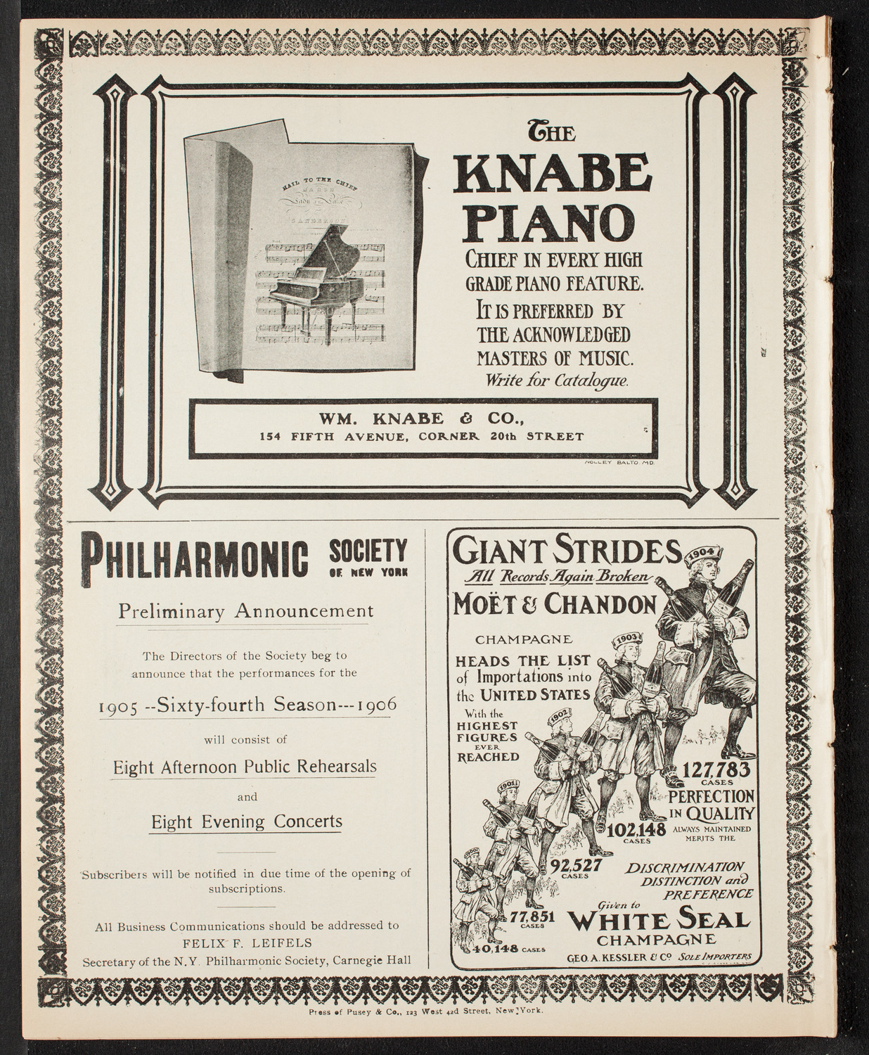 New York Philharmonic, March 24, 1905, program page 12