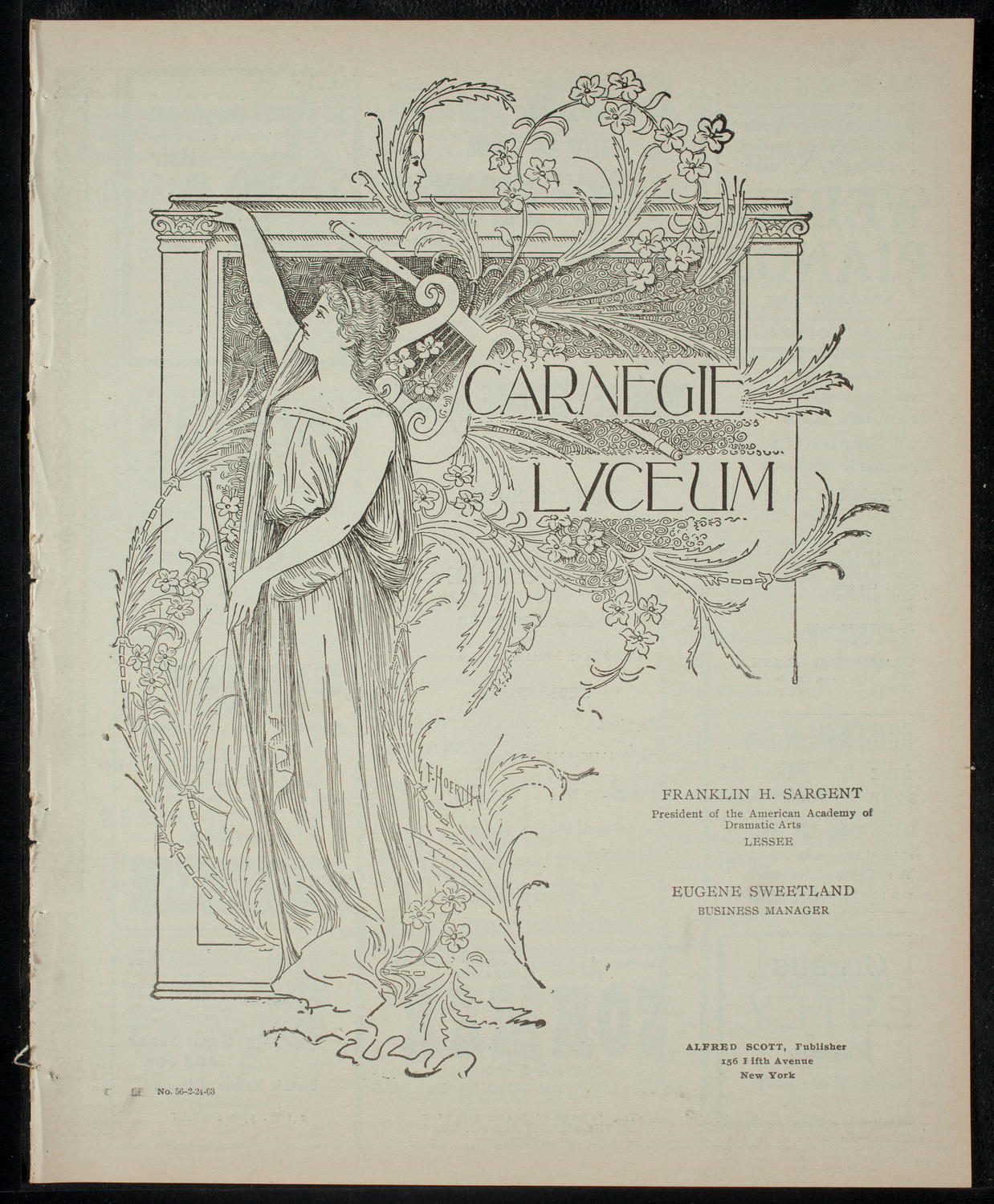 Soirée de l'Alliance Française, February 24, 1903, program page 1