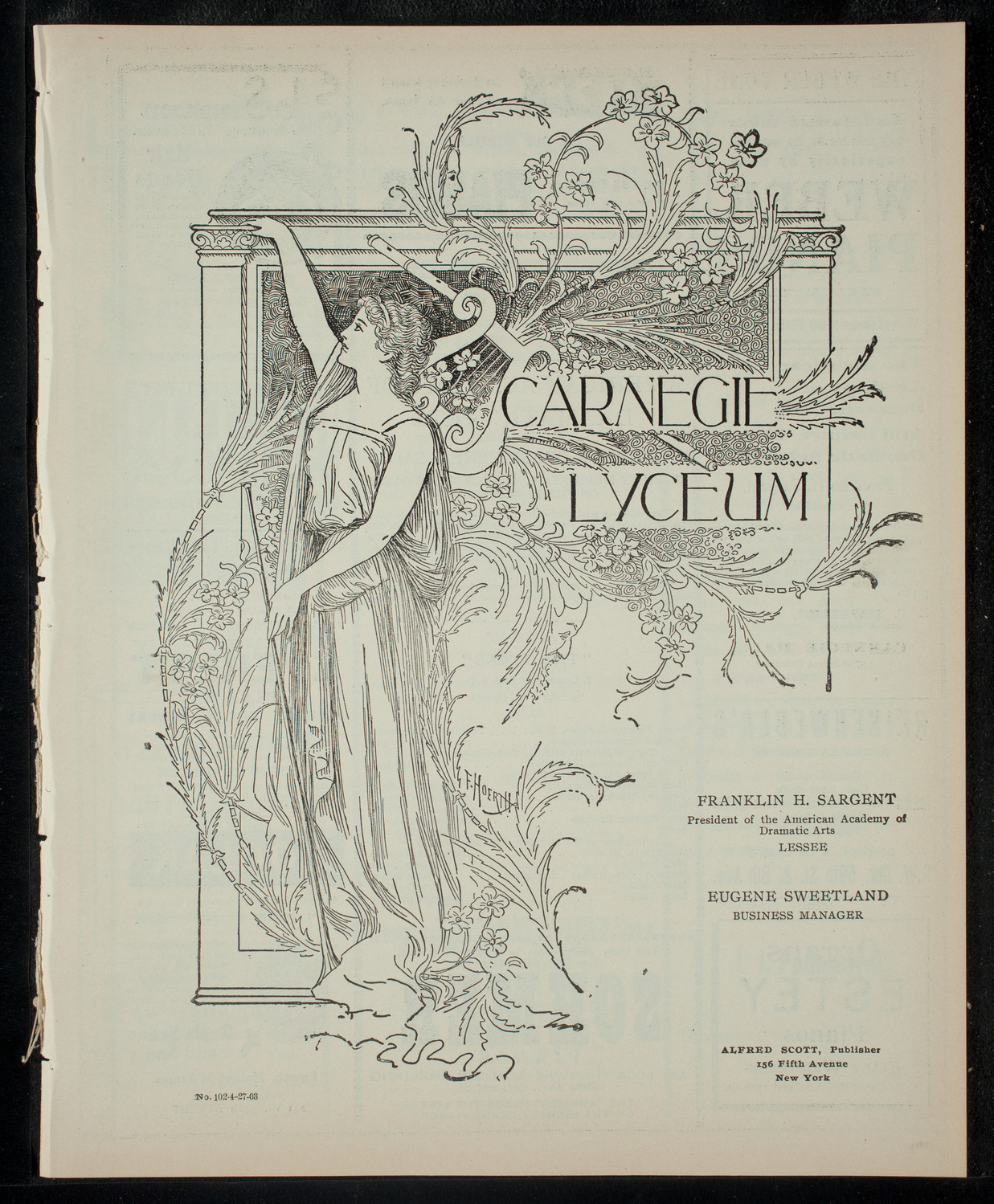 American Academy of Dramatic Arts, April 27, 1903, program page 1