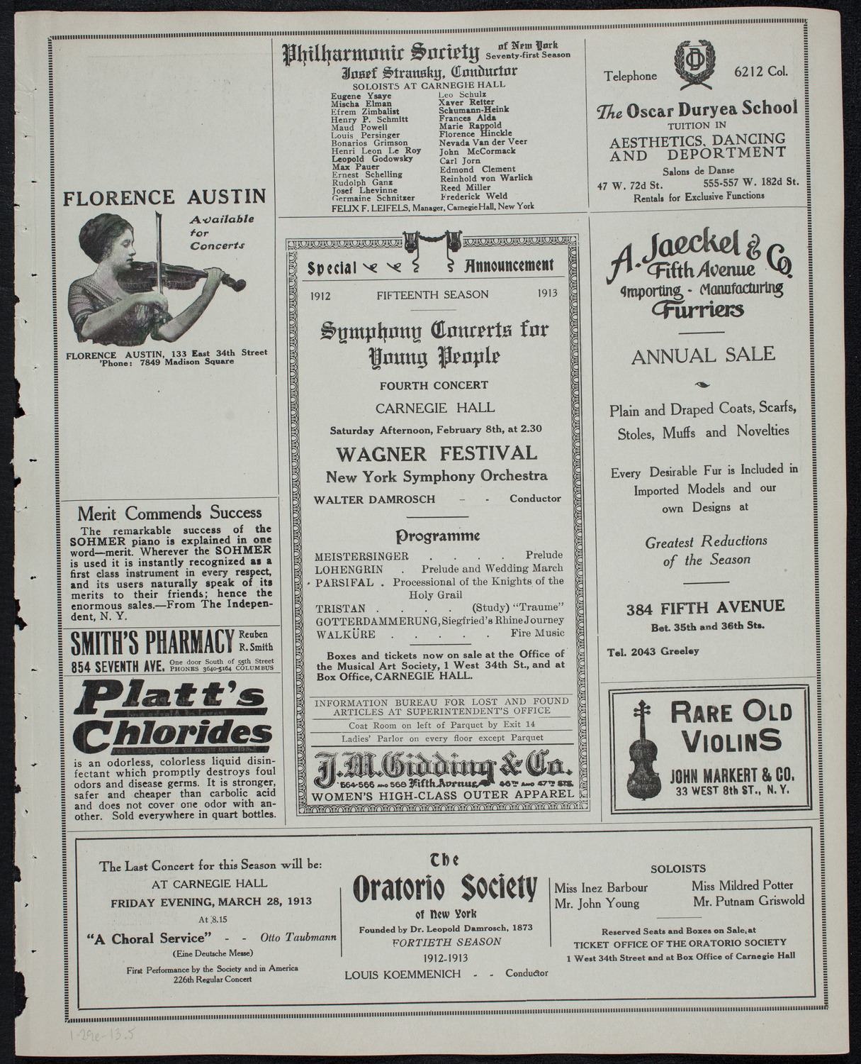Motion Picture Lecture by Col. Charles J. "Buffalo" Jones, January 29, 1913, program page 9