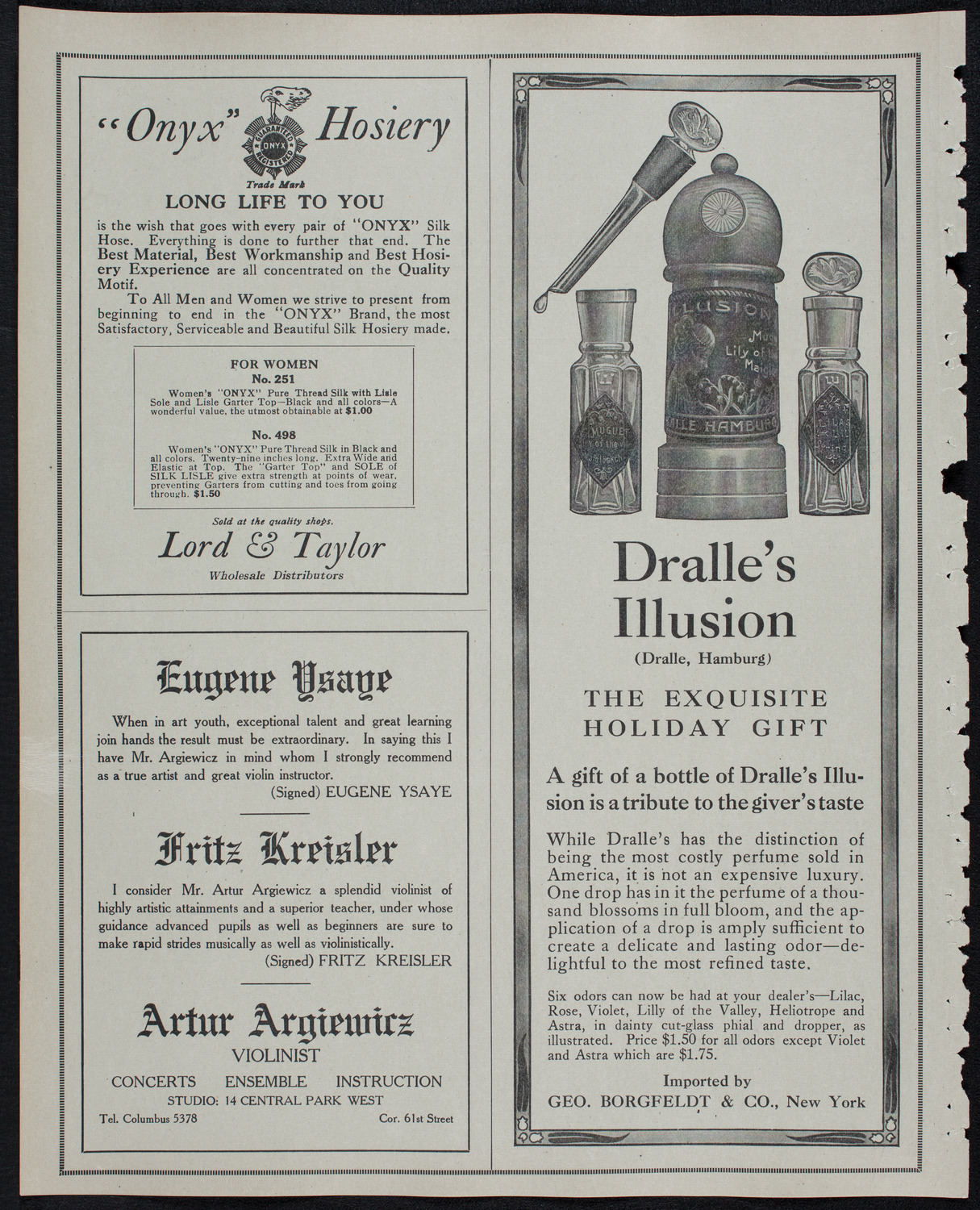 Julia Culp, Contralto, January 10, 1913, program page 8