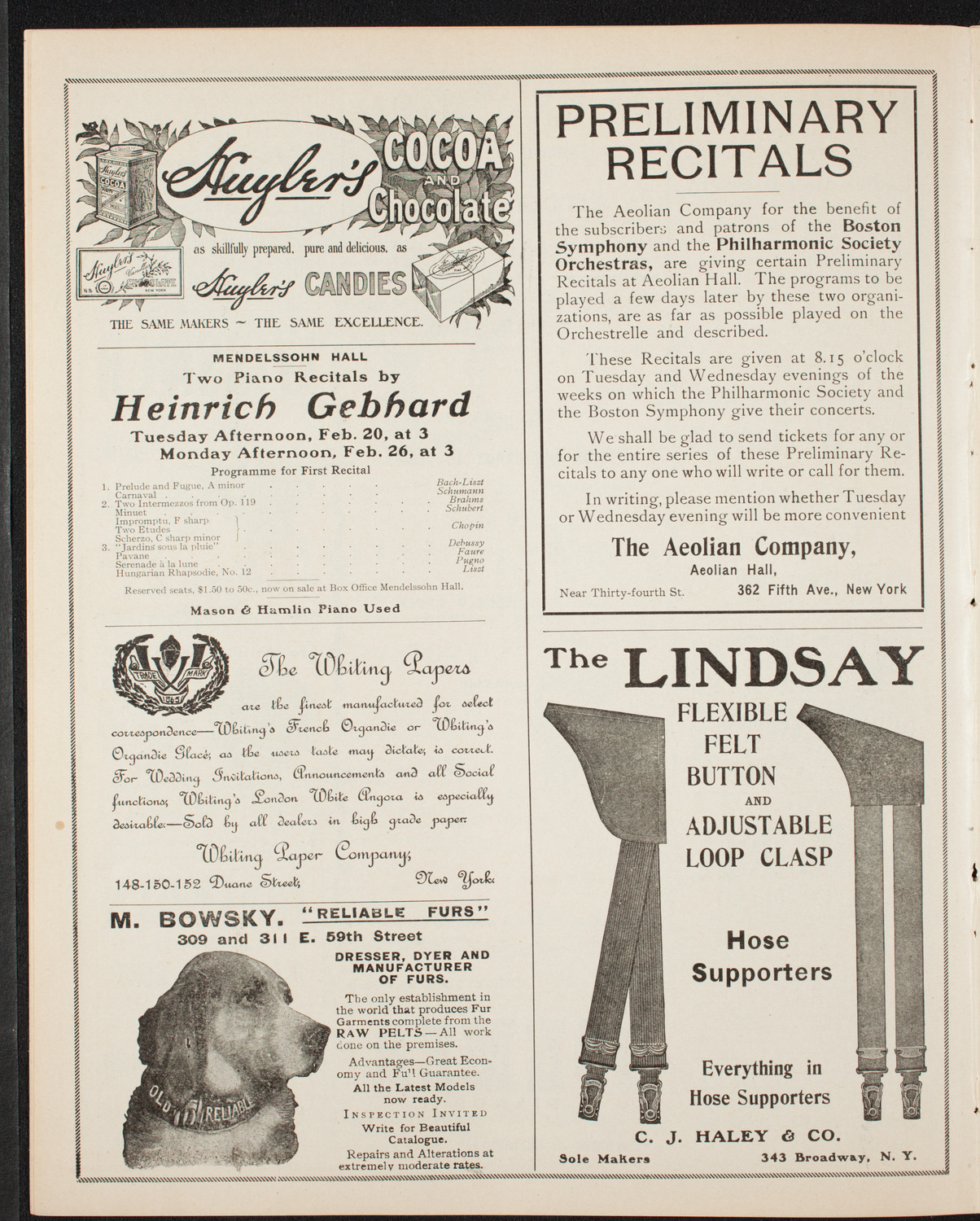 Boston Symphony Orchestra, February 15, 1906, program page 6