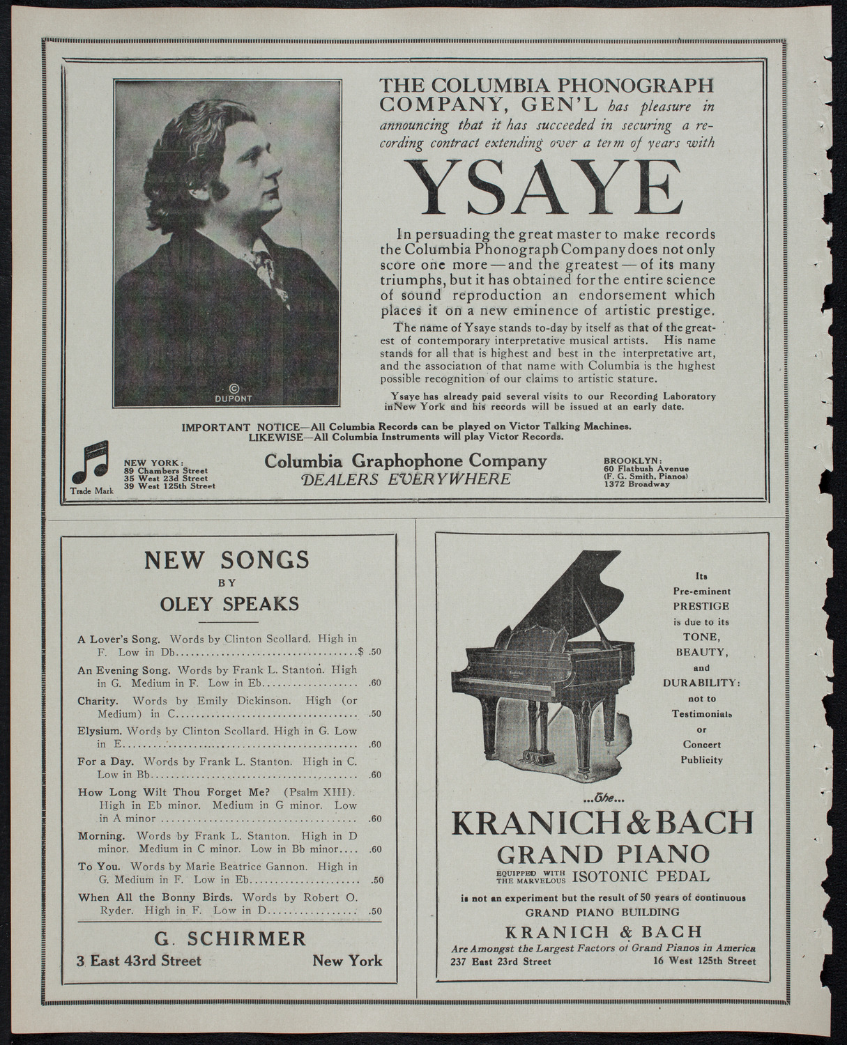 Lecture by Angus Hamilton, February 19, 1913, program page 6