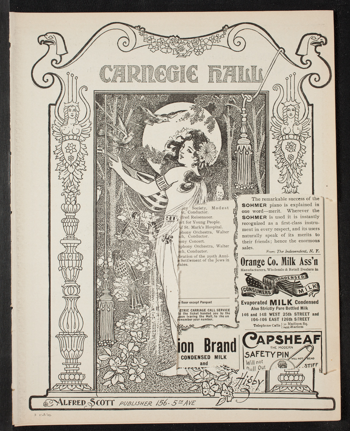 Marie Hall, November 8, 1905, program page 1