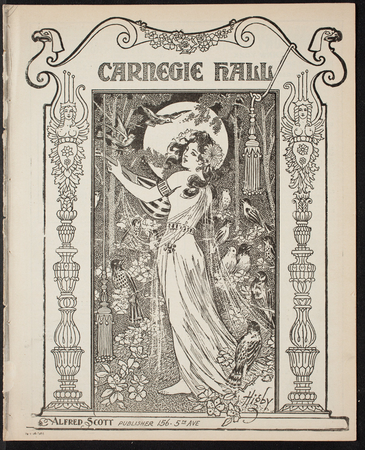 New York Symphony Orchestra, January 26, 1908, program page 1