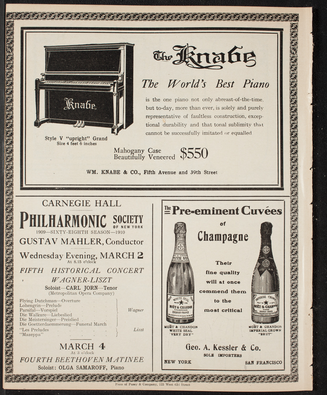 Louise Kirkby-Lunn, Mezzo-Soprano, February 24, 1910, program page 12