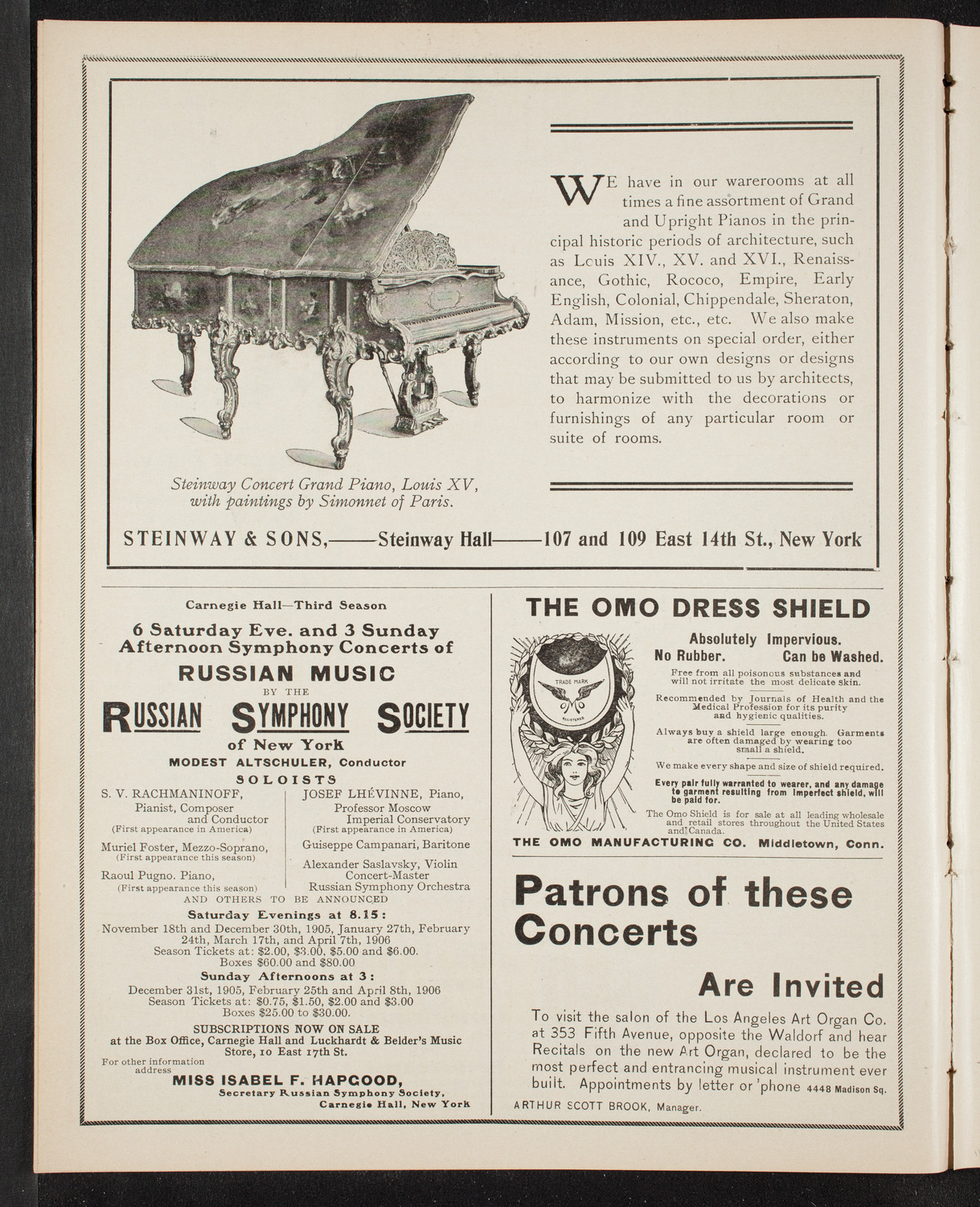 Emma Calvé, Soprano, and Her Company with the New York Symphony Orchestra, November 4, 1905, program page 4