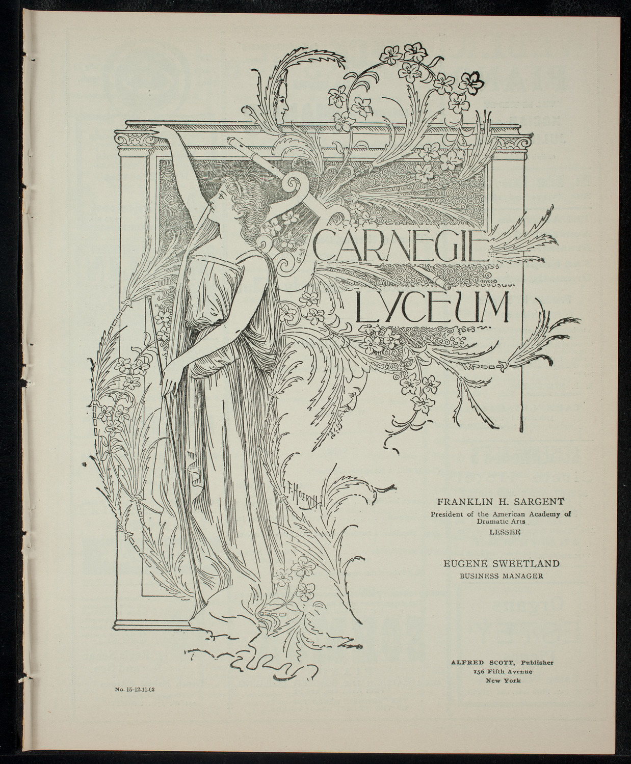 Amateur Comedy Club, December 11, 1902, program page 1