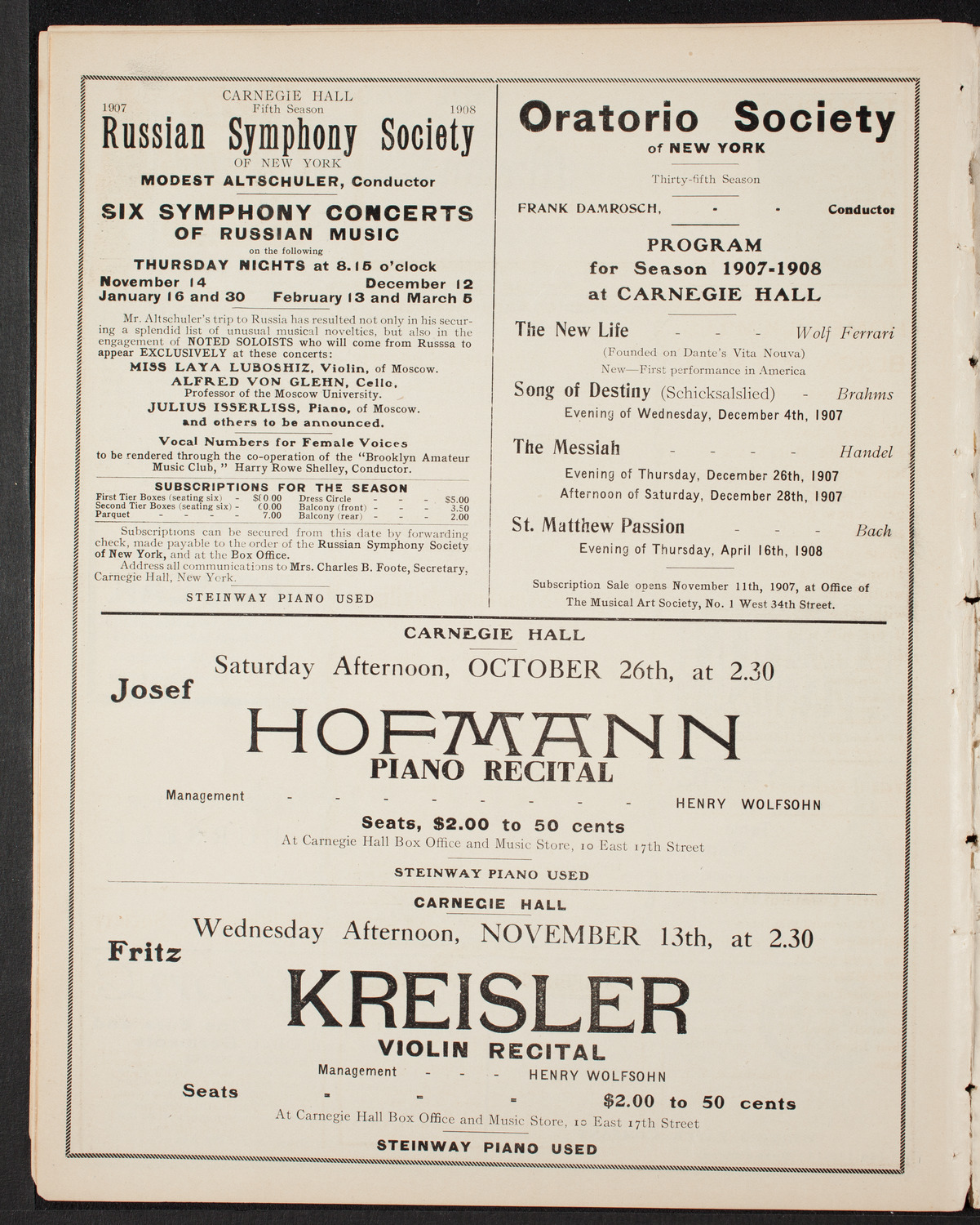 Meeting: Metropolitan Street Railway Association, October 5, 1907, program page 8