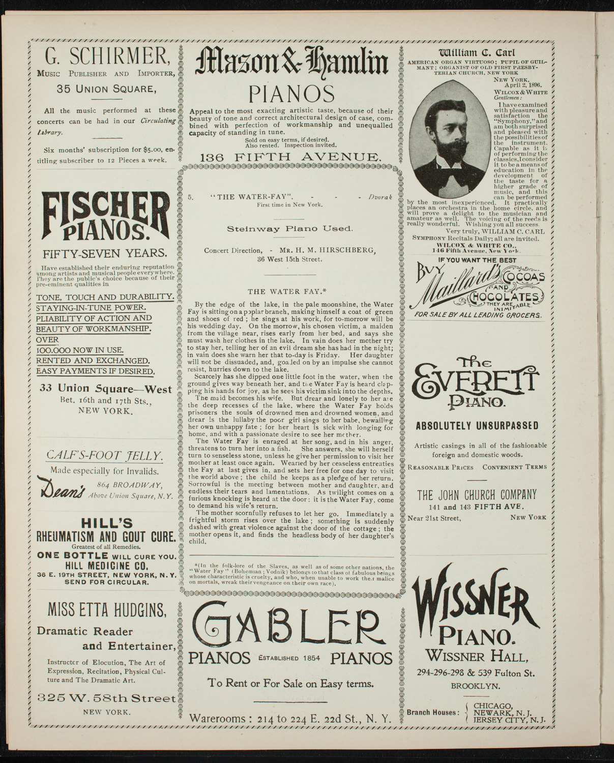 Symphony Concert, March 1, 1897, program page 6