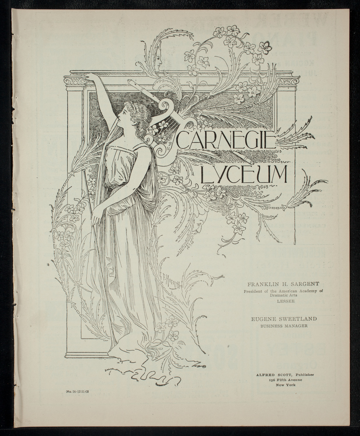 Dress Rehearsal: Benefit for the Hebrew Technical School for Girls by the Children's Theatre, December 31, 1902, program page 1