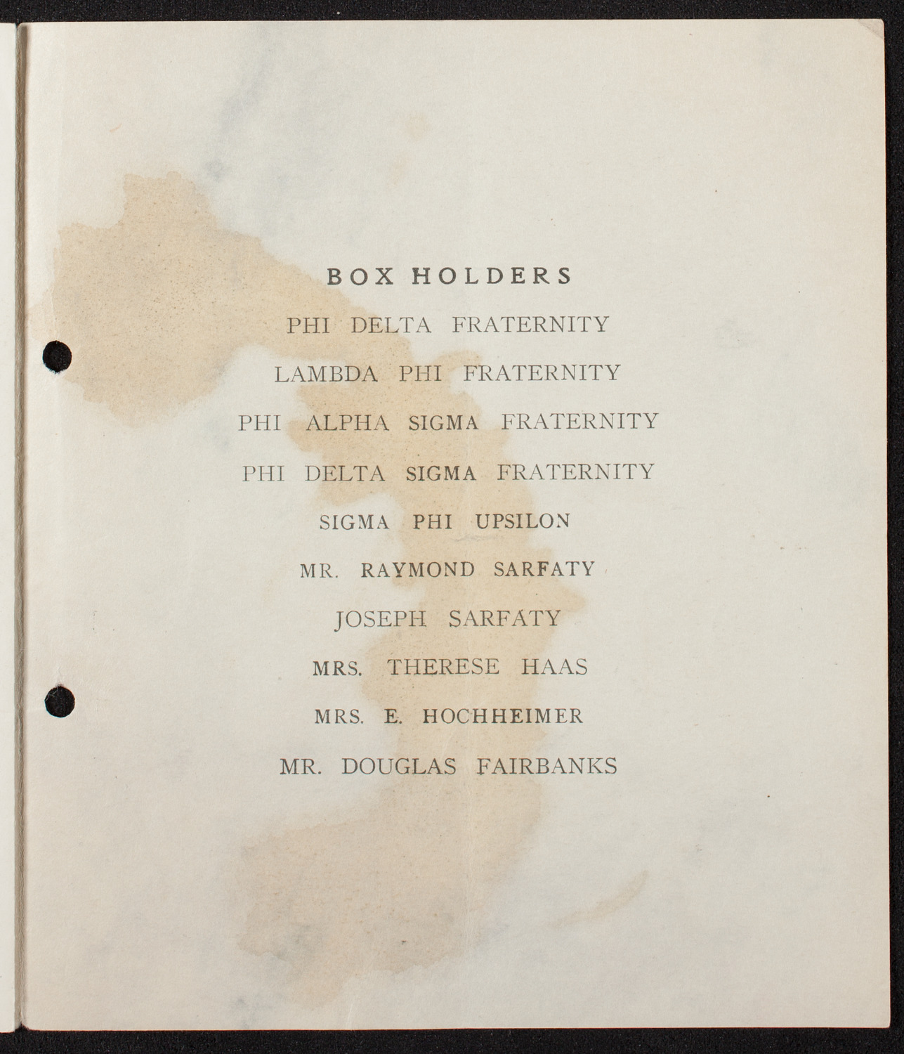 De Witt Clinton Dramatic Society, April 29, 1910, program page 6