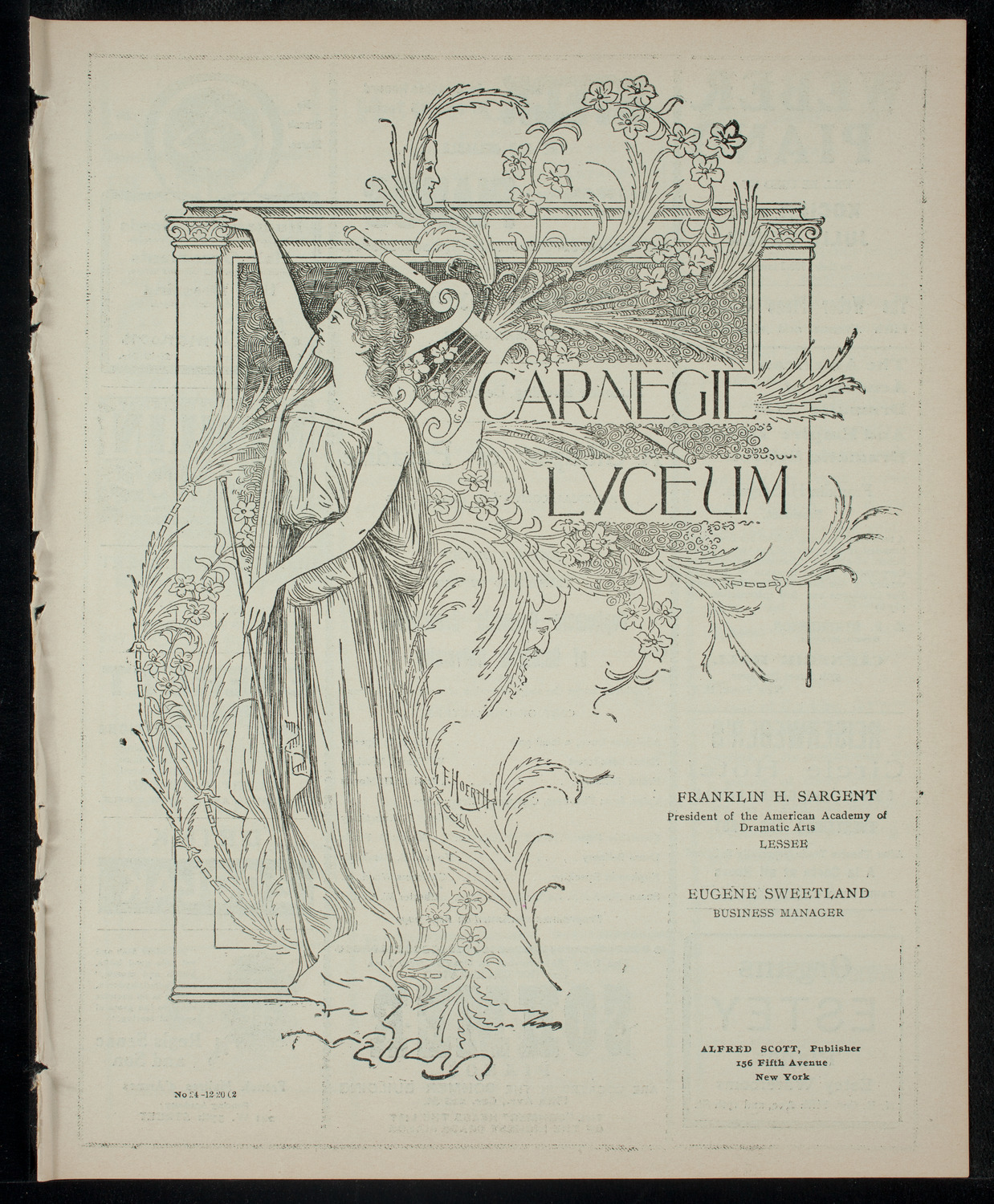 Columbia University Sophomore Dramatic Association, December 20, 1902, program page 1