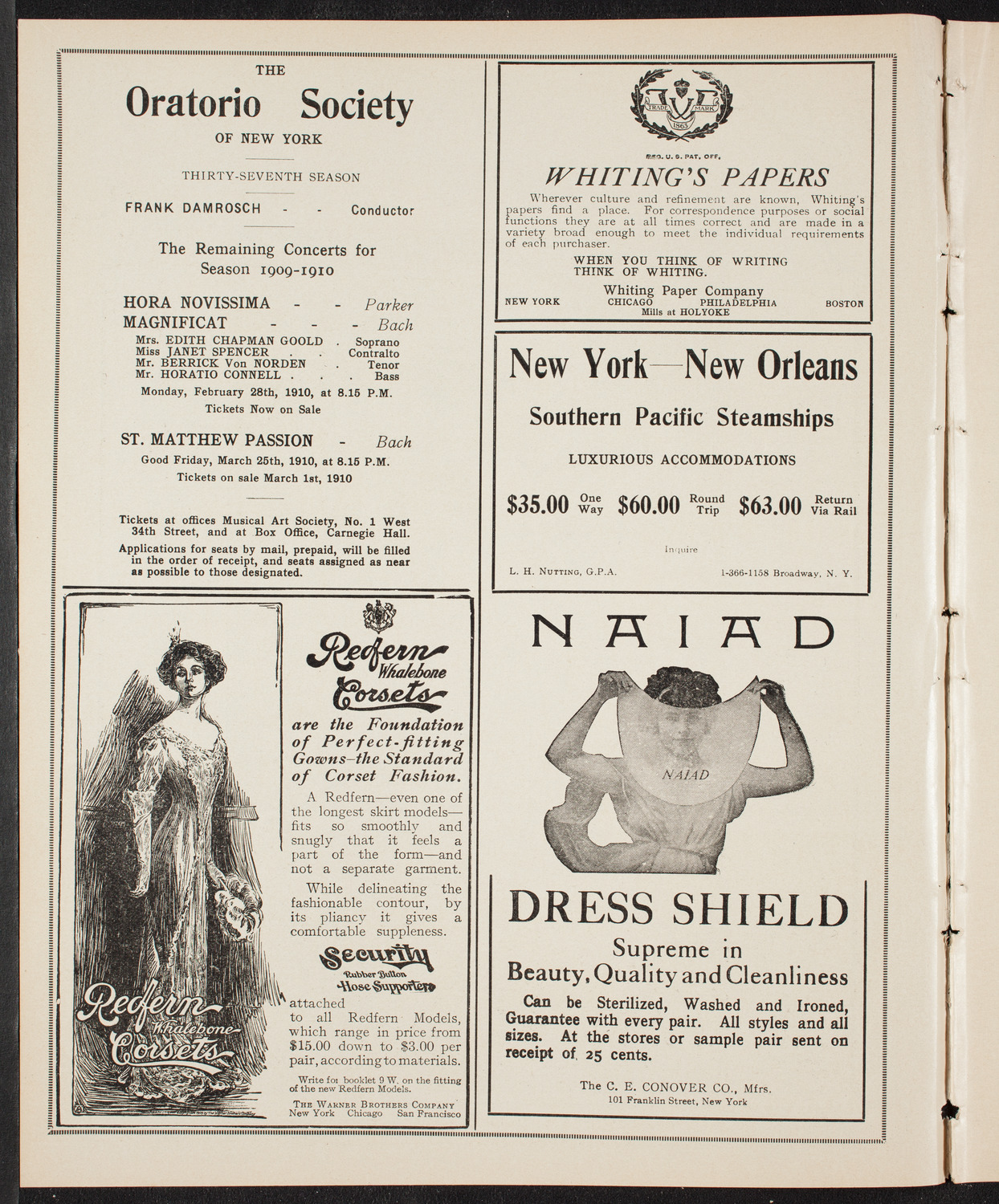 Liza Lehmann, Composer and Pianist, January 28, 1910, program page 2