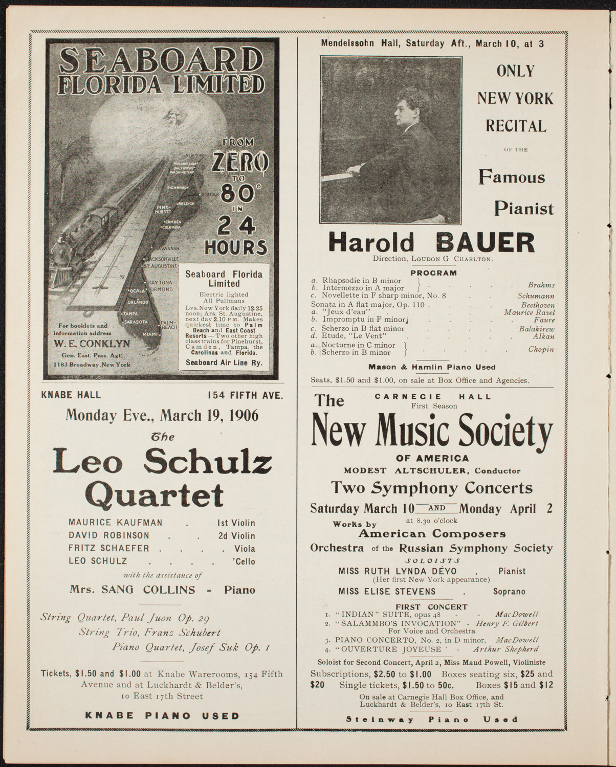 Musical Art Society of New York, March 8, 1906, program page 10