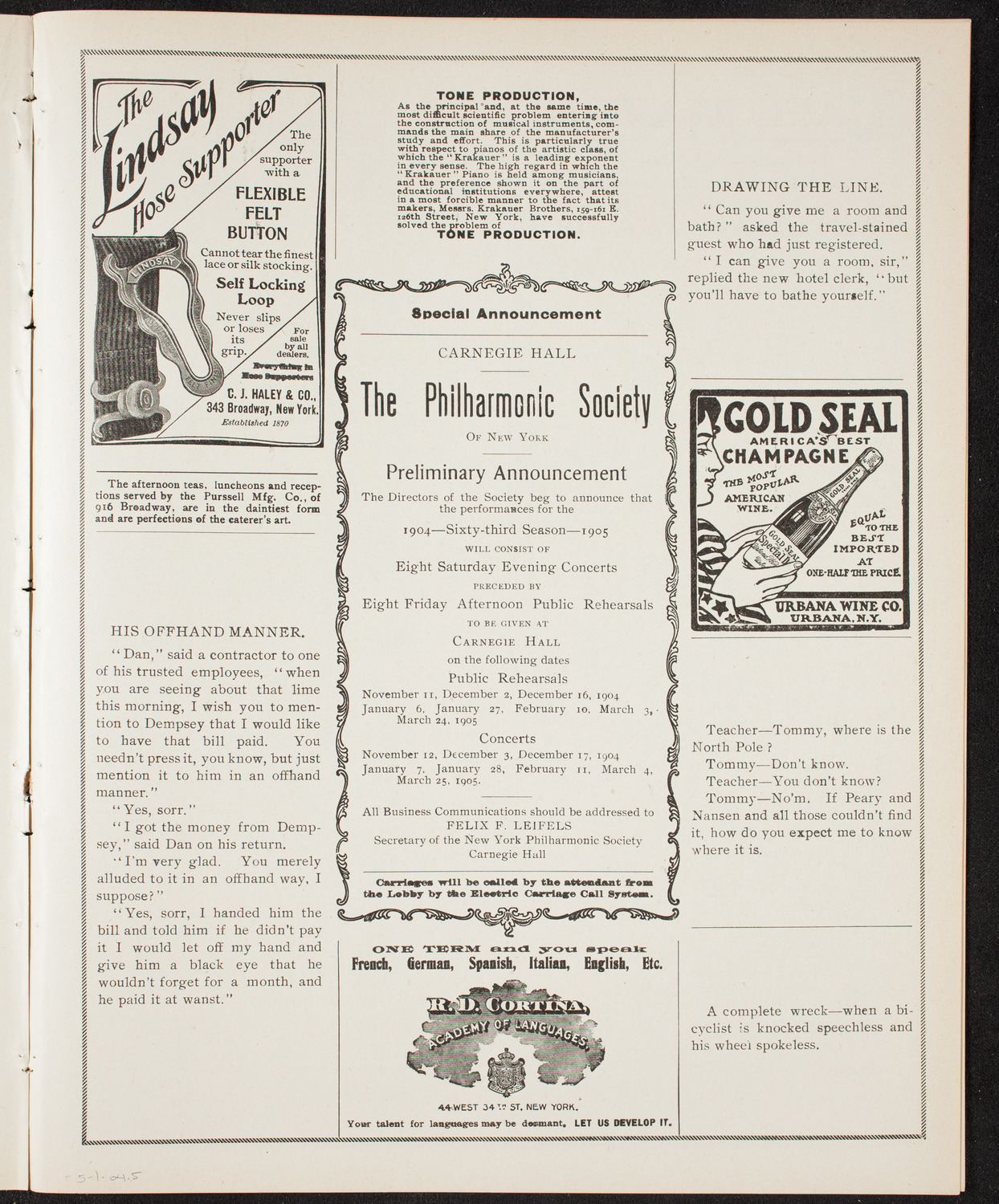 Mt. Olivet Baptist Church 26th Anniversary Program, May 1, 1904, program page 9