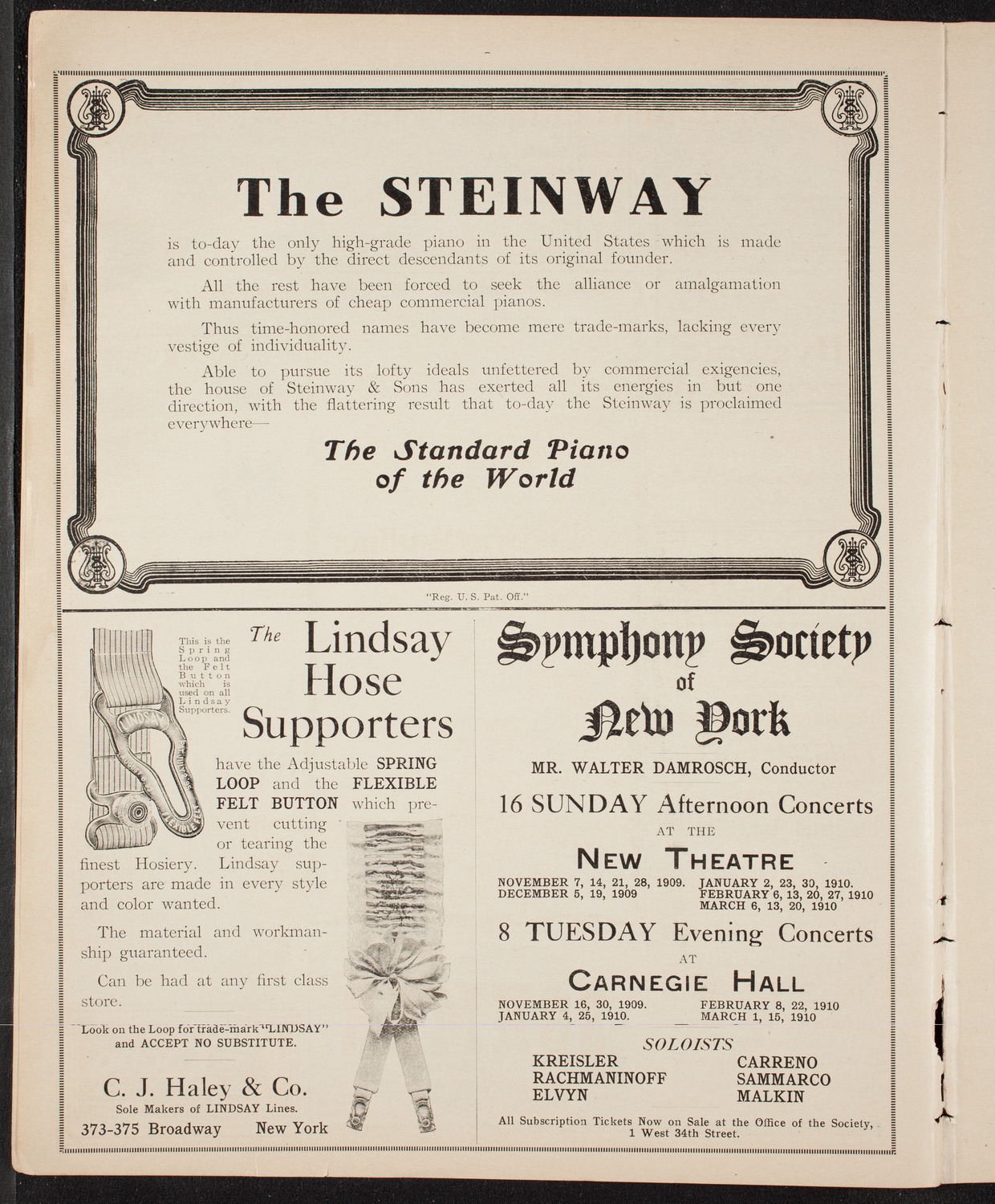 Ludwig Wüllner, October 16, 1909, program page 4