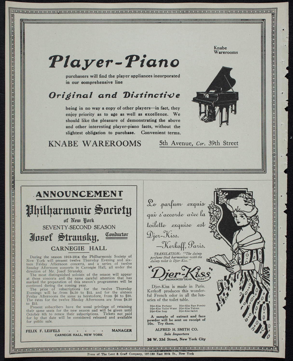 Russian Symphony Society of New York, April 25, 1913, program page 12