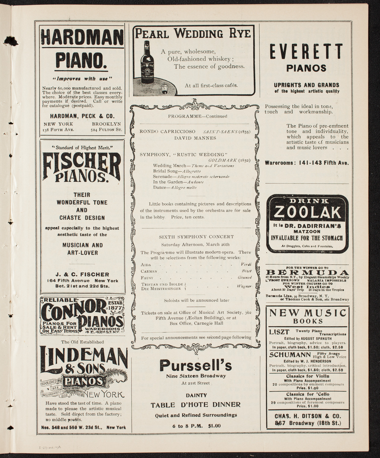 Symphony Concert for Young People, February 27, 1904, program page 7