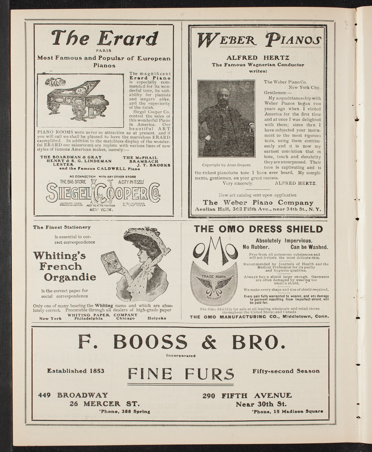 Benefit: Orthopedic Hospital, March 14, 1905, program page 6