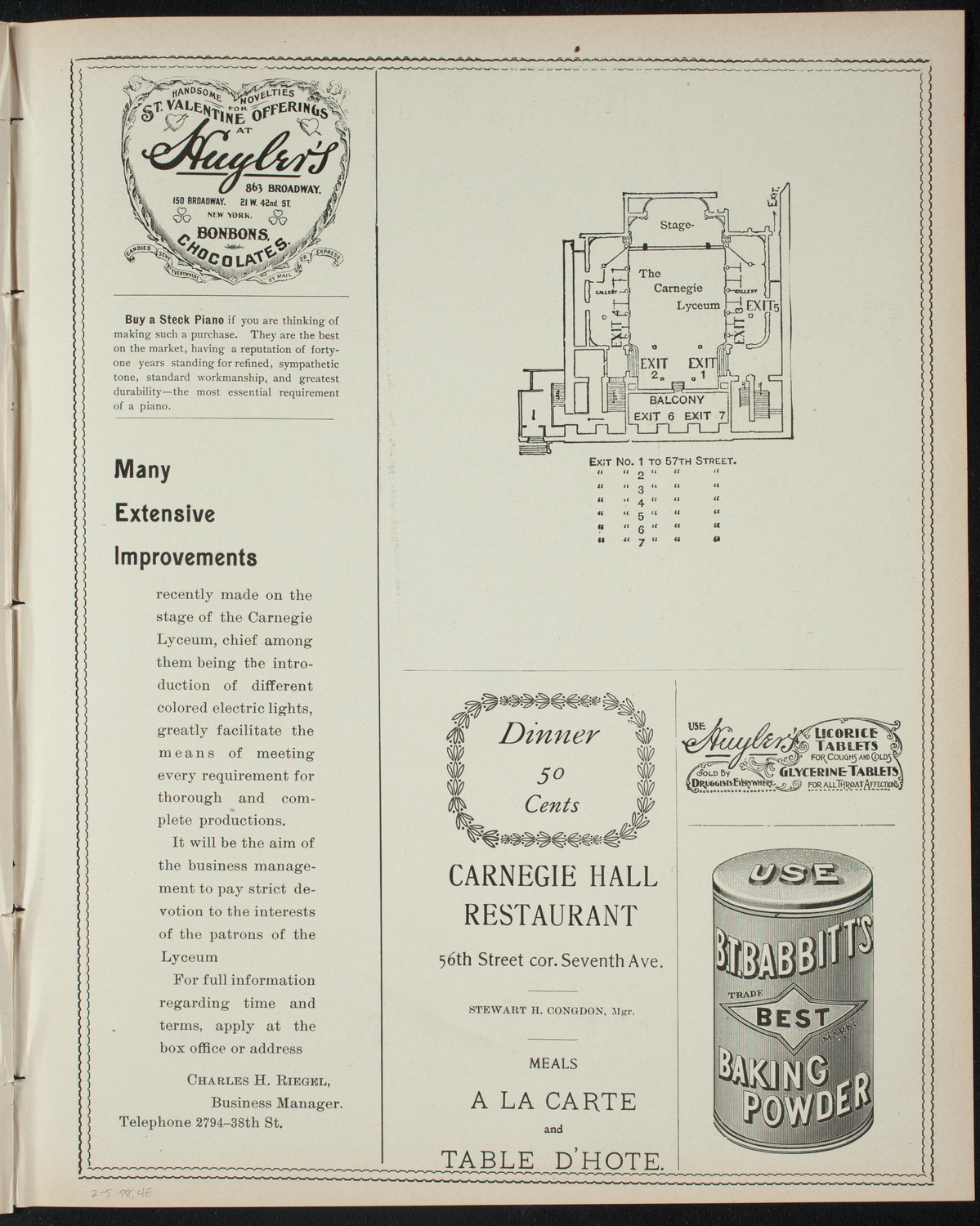 Club Lirica-Dramatico Cubano, February 5, 1898, program page 7