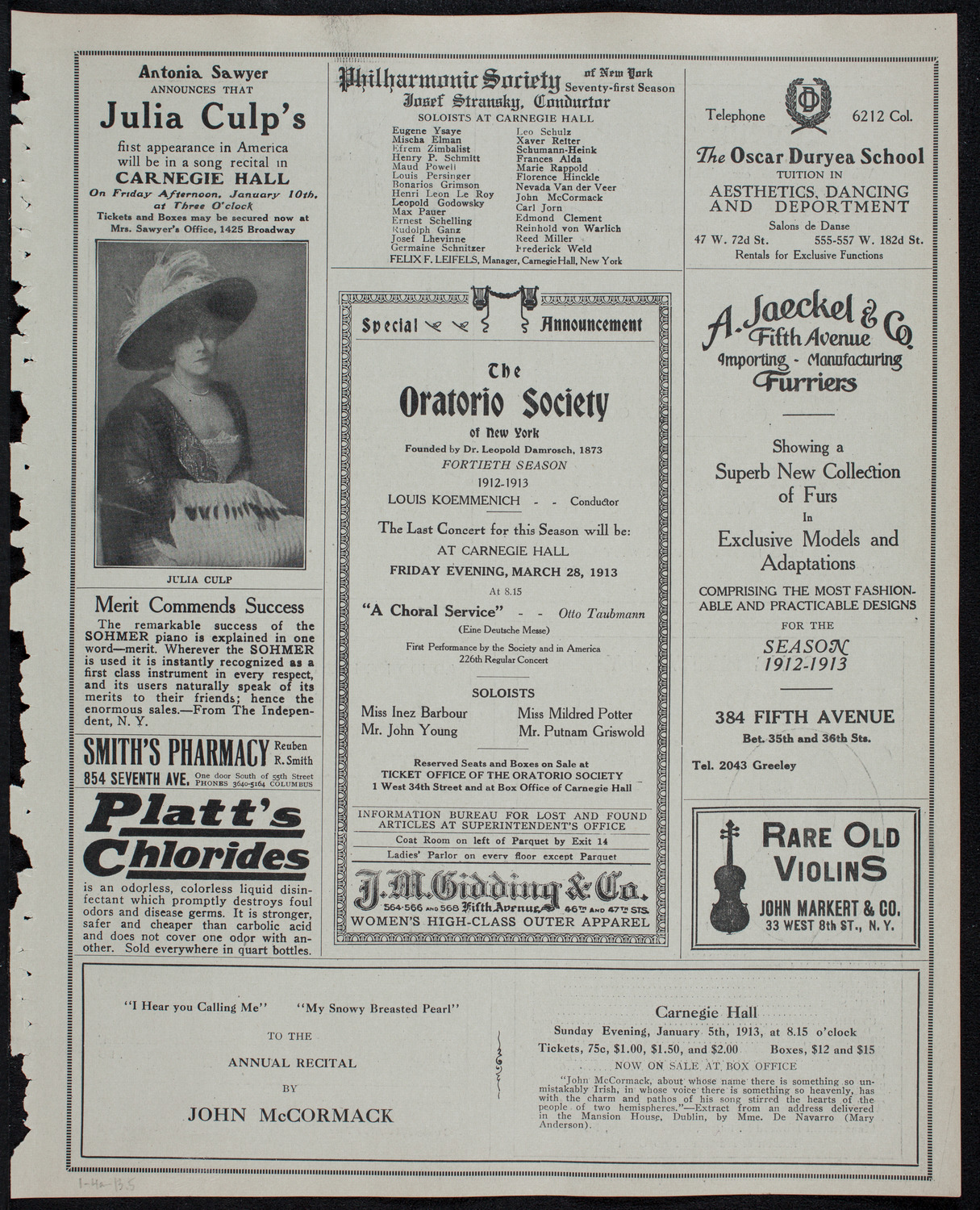 Symphony Concert for Young People: Junior and Senior Orchestras of the Music School Settlement, January 4, 1913, program page 9