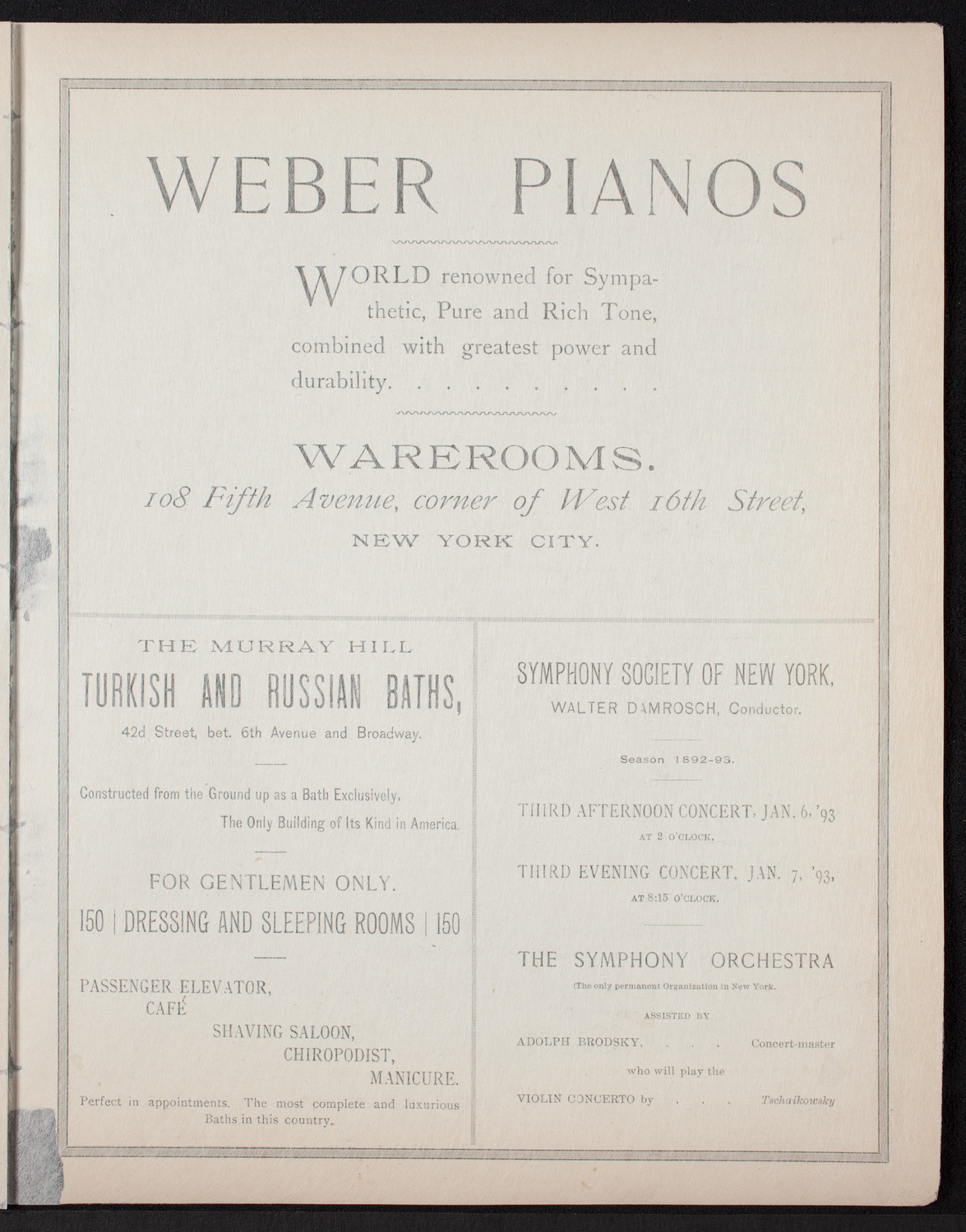 New York Symphony Orchestra, December 2, 1892, program page 7