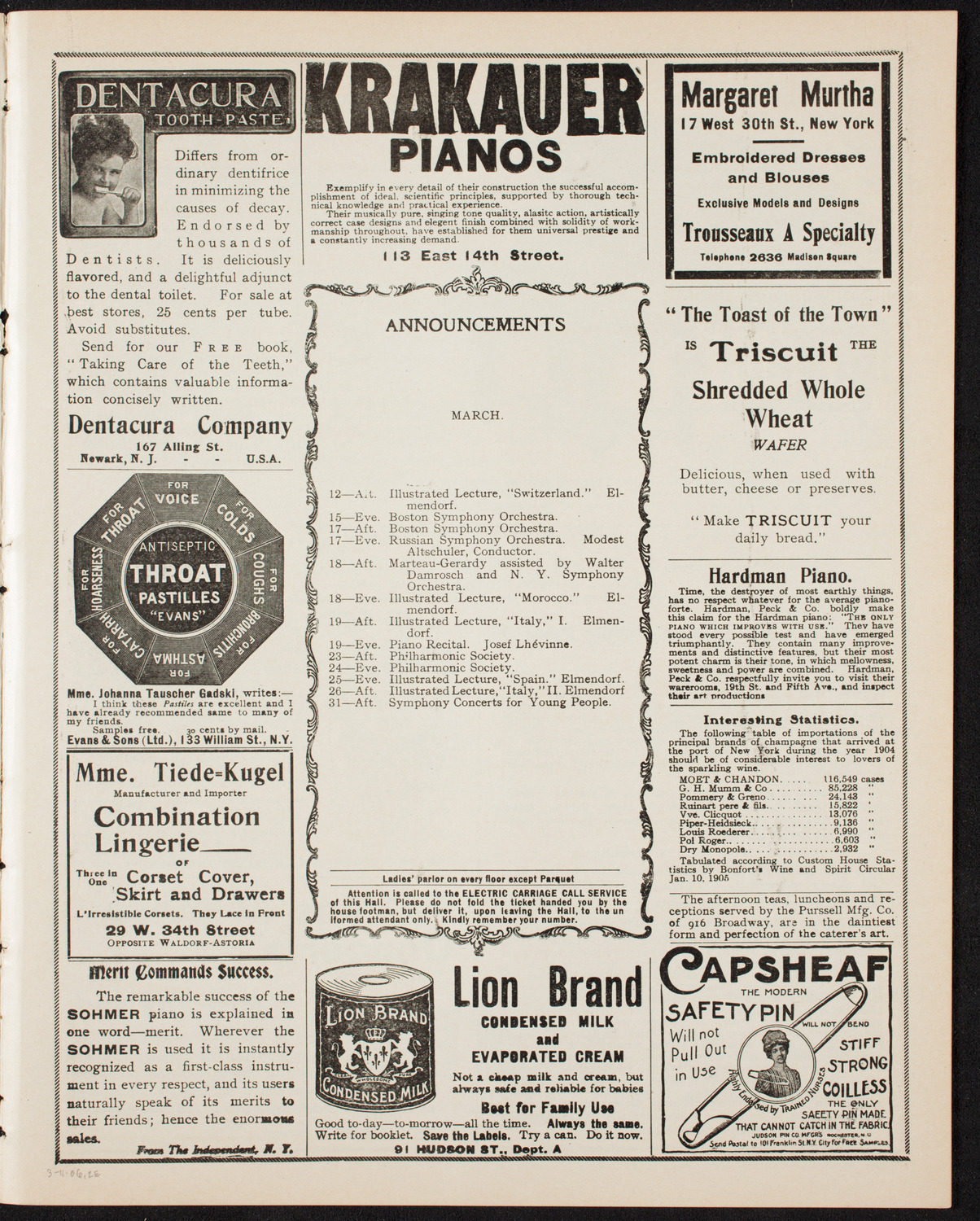Elmendorf Lecture: Sahara, March 11, 1906, program page 3