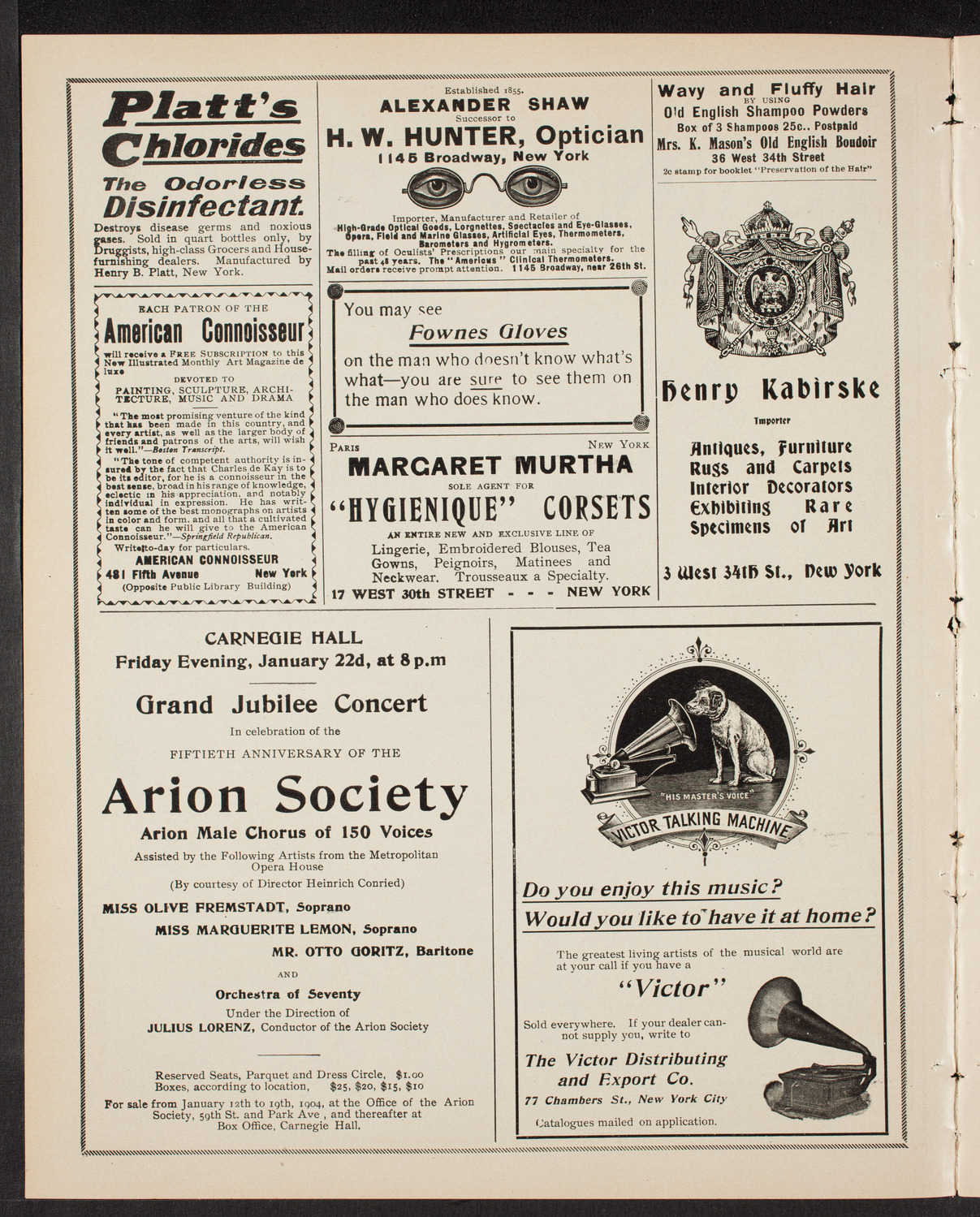 New York Symphony Orchestra, January 10, 1904, program page 2
