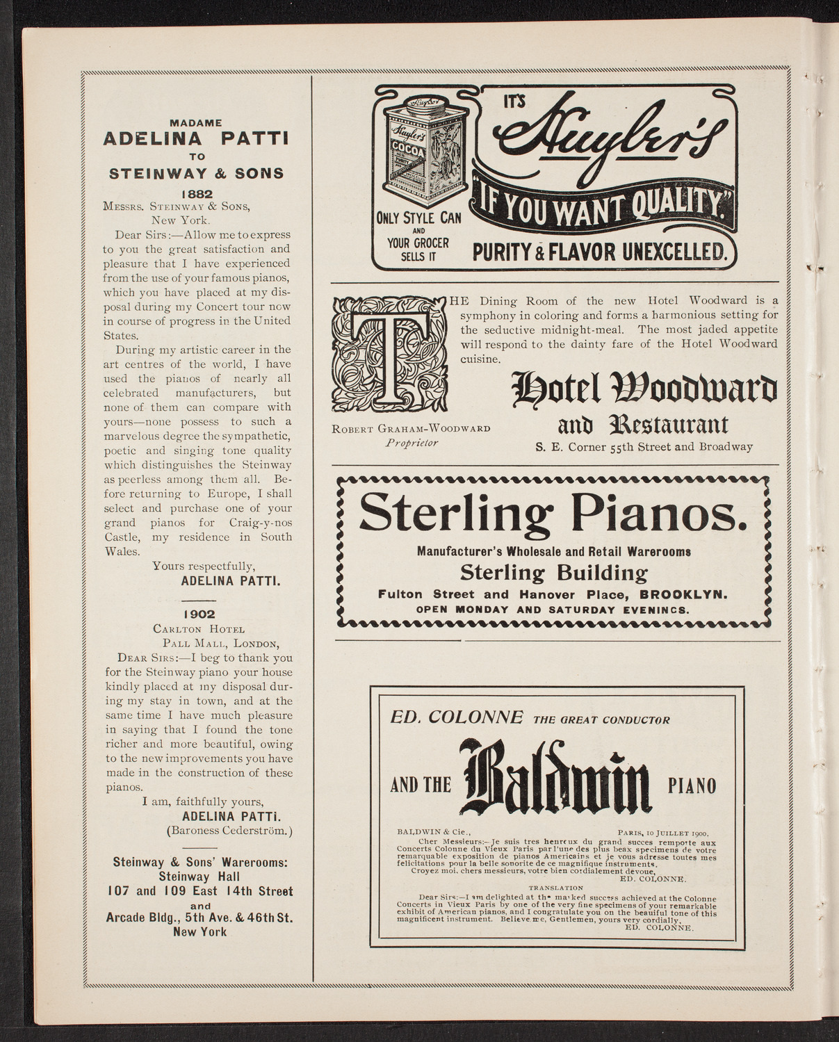 Wetzler Symphony Orchestra, October 30, 1903, program page 4