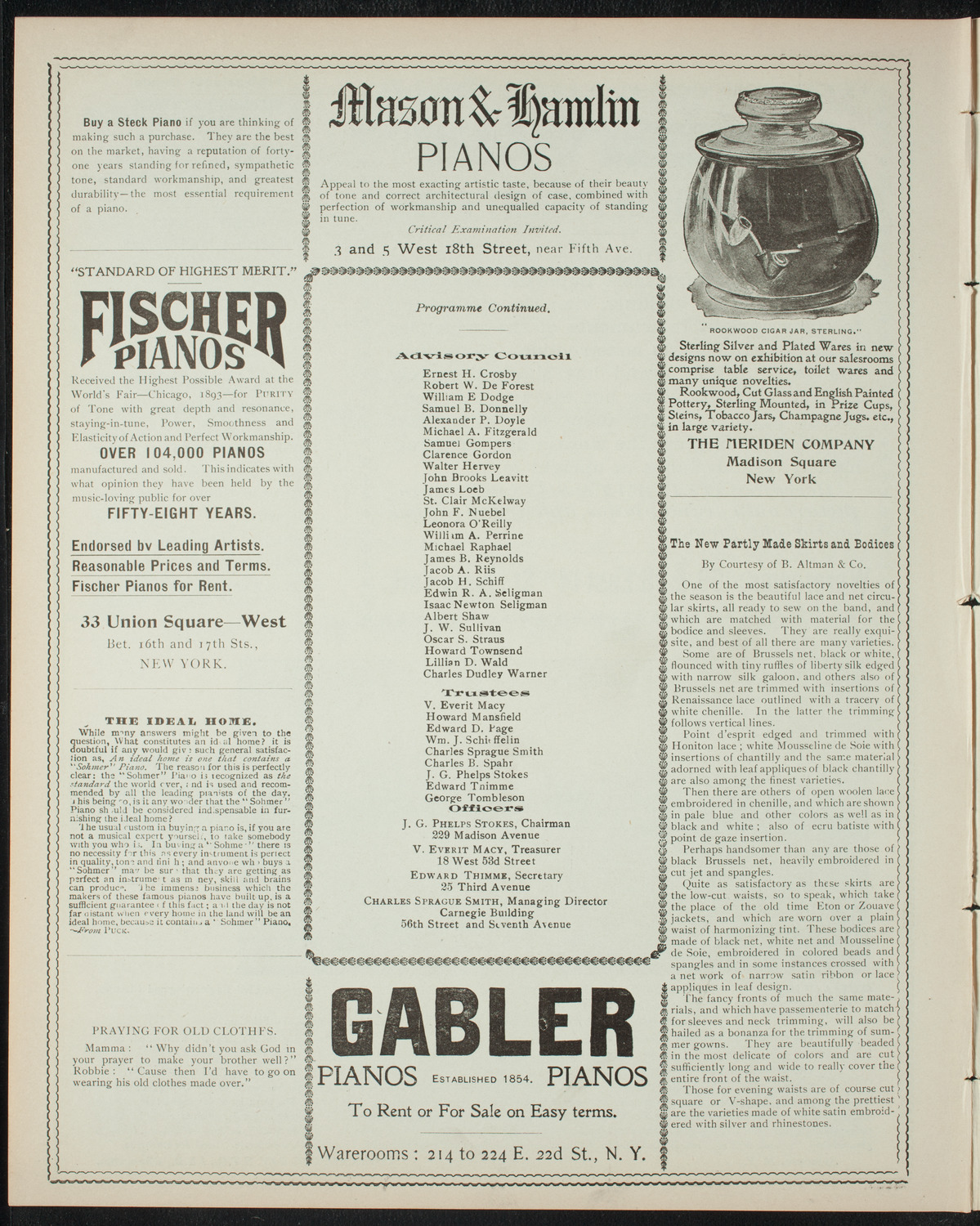 The People's Institute/ Lecture: Labor Problems, April 8, 1898, program page 6