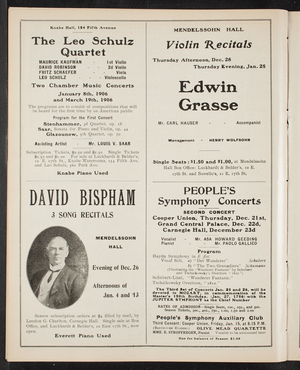 Symphony Concert for Young People, December 16, 1905, program page 10