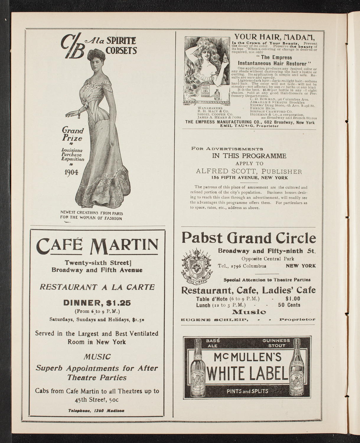 Social Democratic Party May Day Celebration, April 30, 1905, program page 8