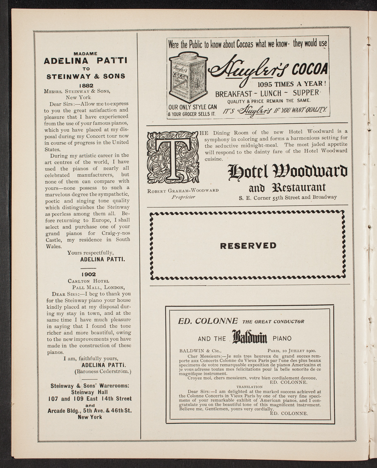 New York Philharmonic, November 13, 1903, program page 4