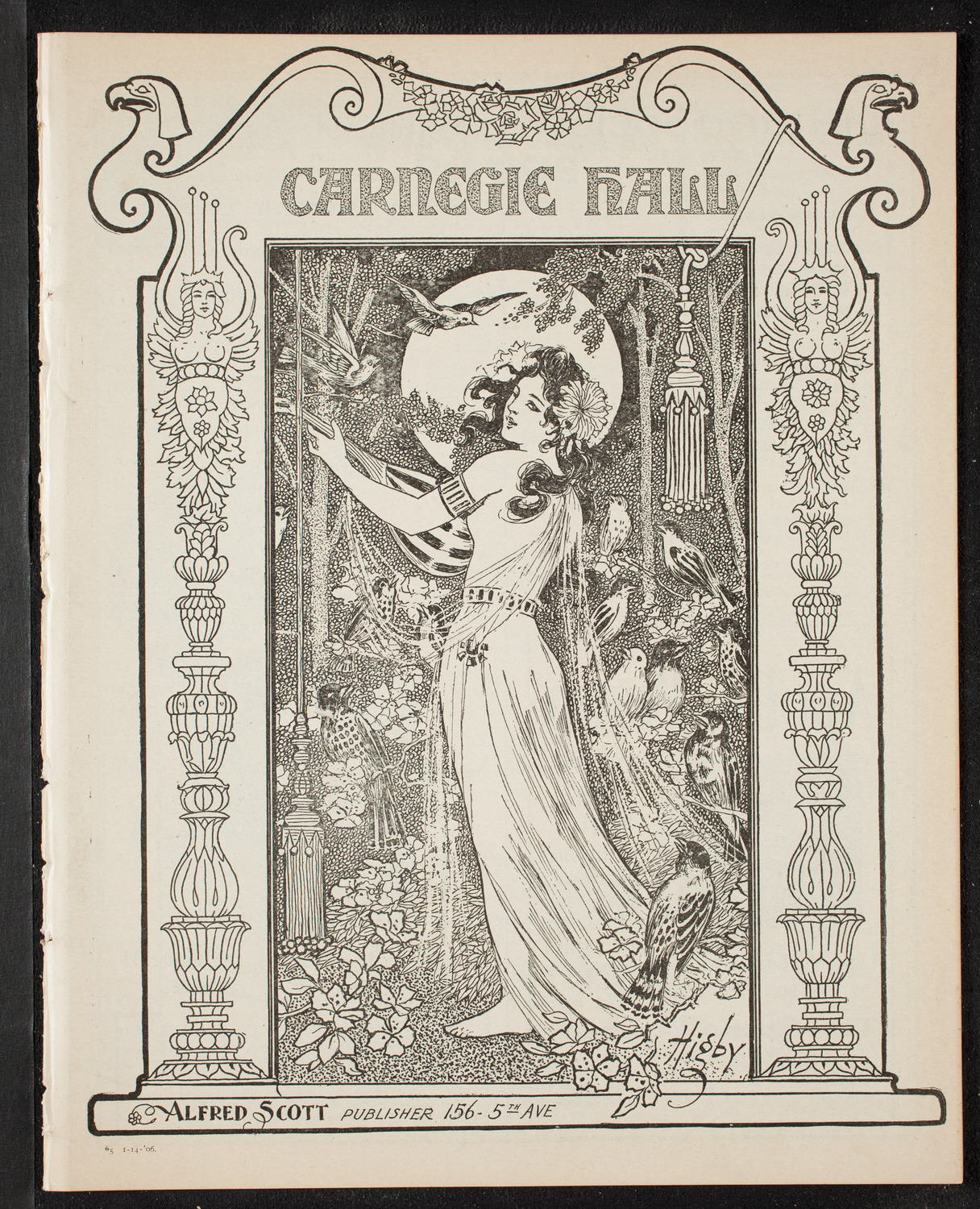 New York Symphony Orchestra, January 14, 1906, program page 1