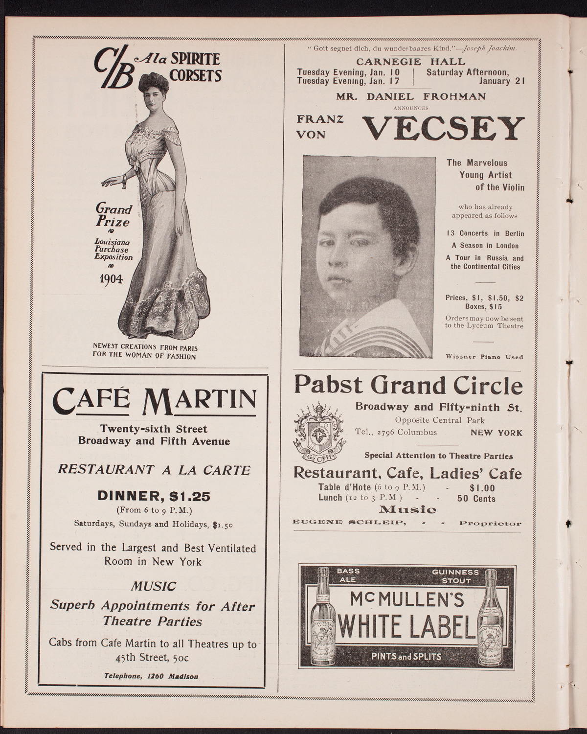 Symphony Concert for Young People, December 17, 1904, program page 8