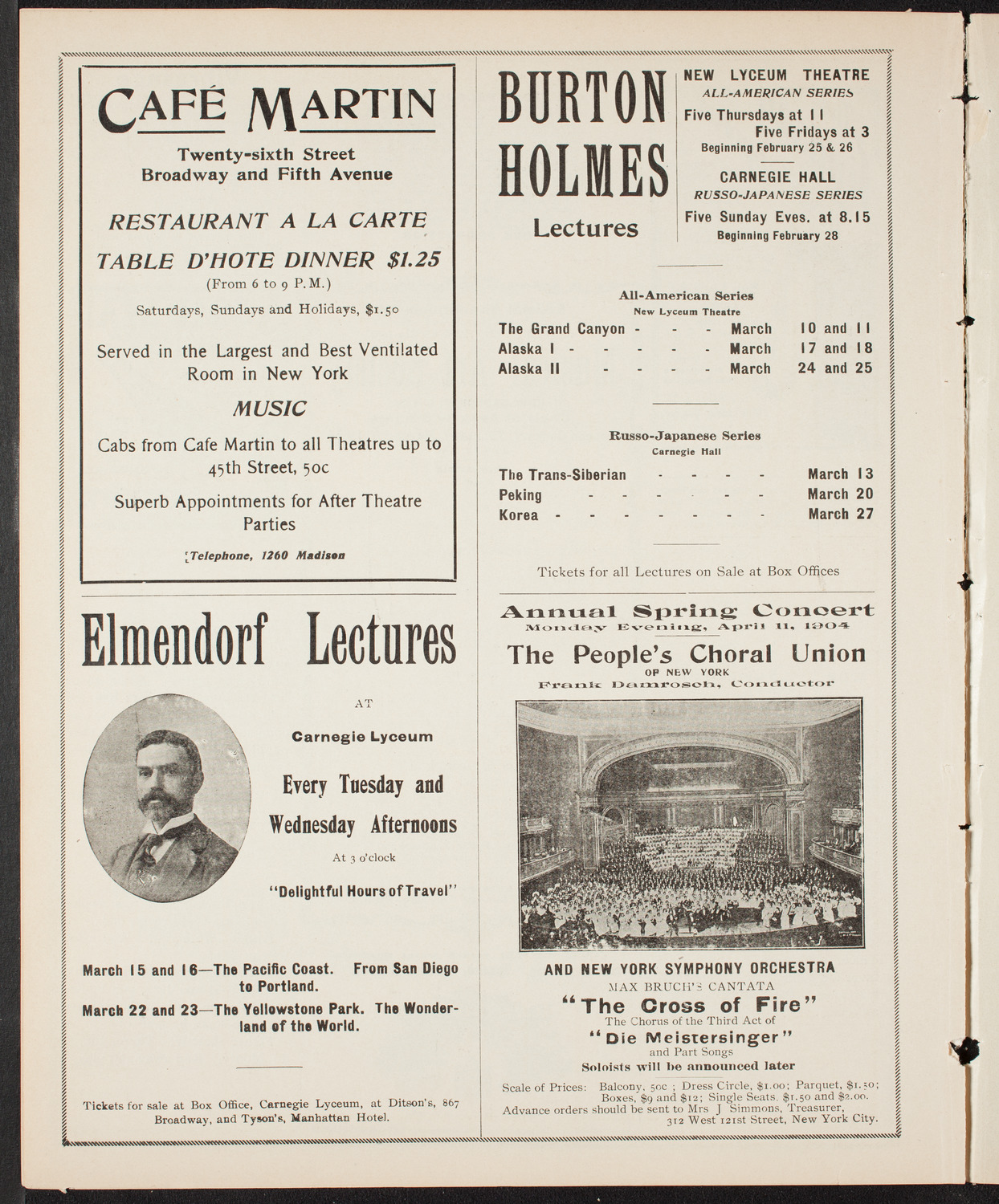 Richard Strauss with Wetzler Symphony Orchestra, March 9, 1904, program page 10