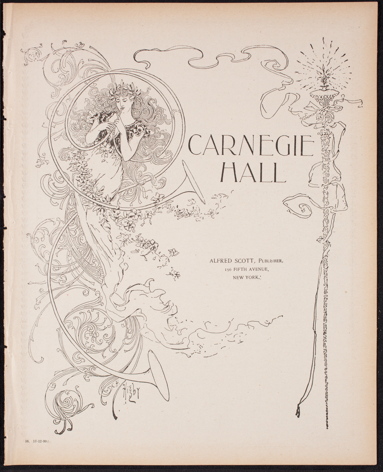 Ignacy Jan Paderewski, Piano, December 12, 1899, program page 1