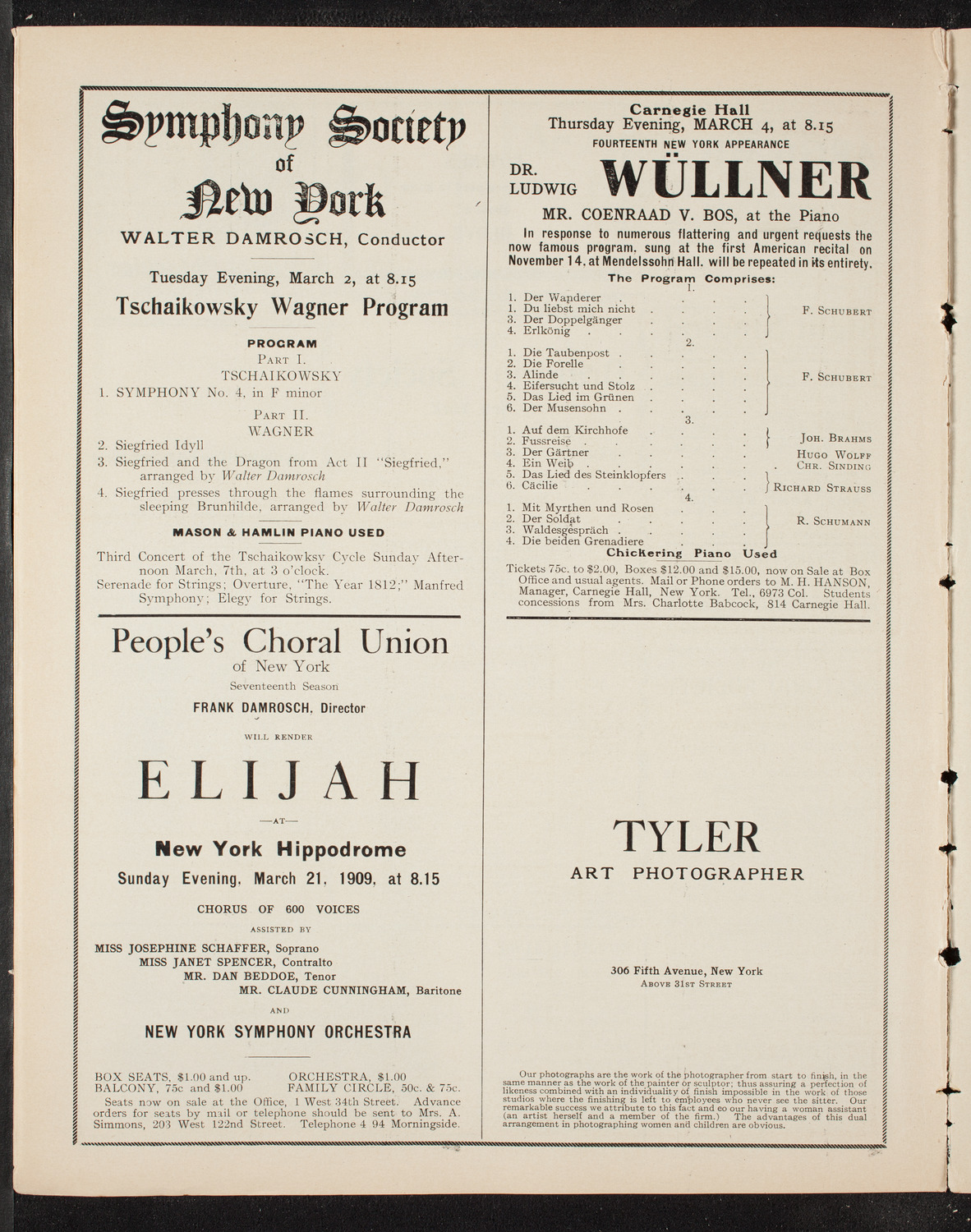 Symphony Concert for Young People, February 27, 1909, program page 10