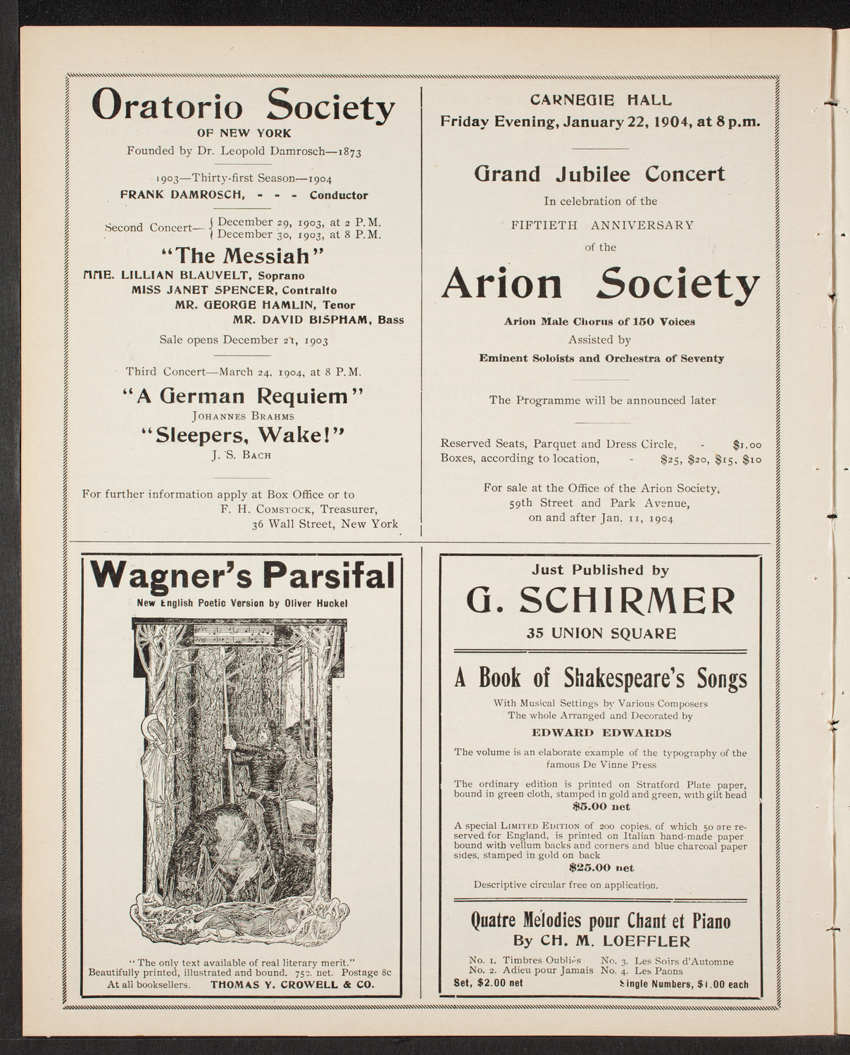 New York Philharmonic, December 19, 1903, program page 10