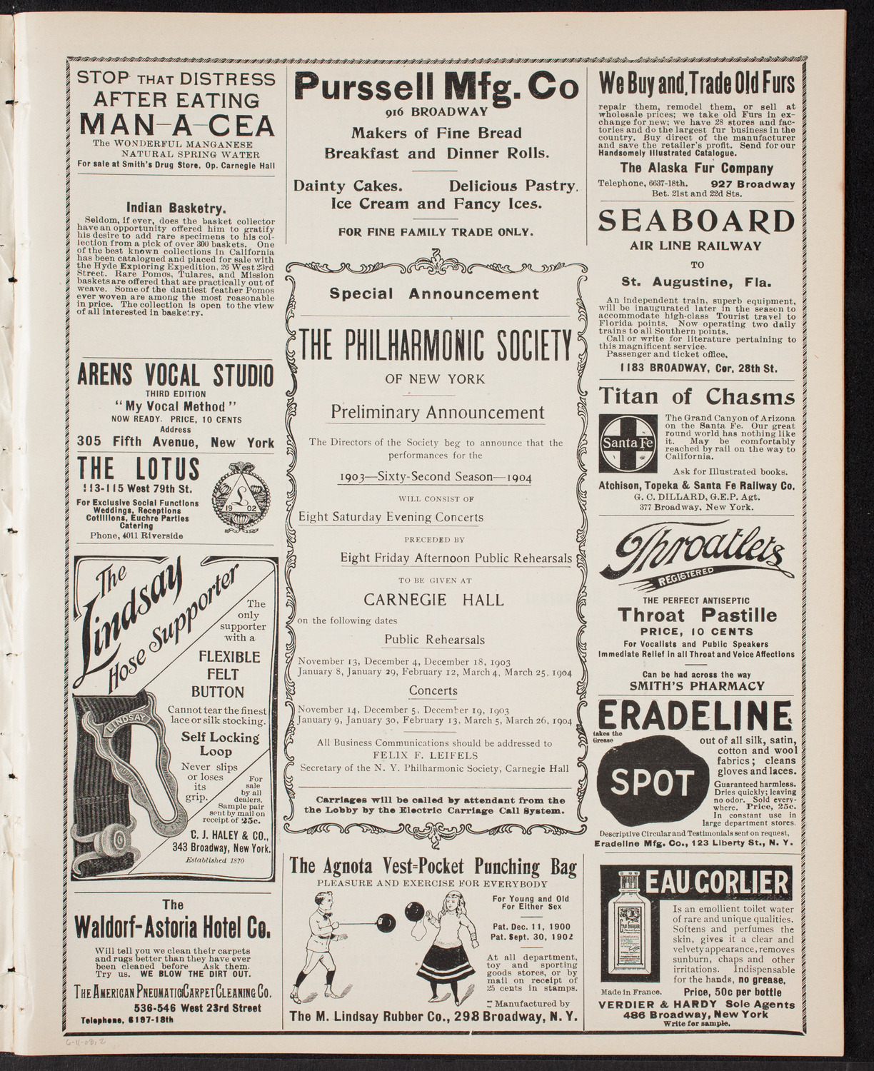 Graduation: New York Law School, June 11, 1903, program page 3