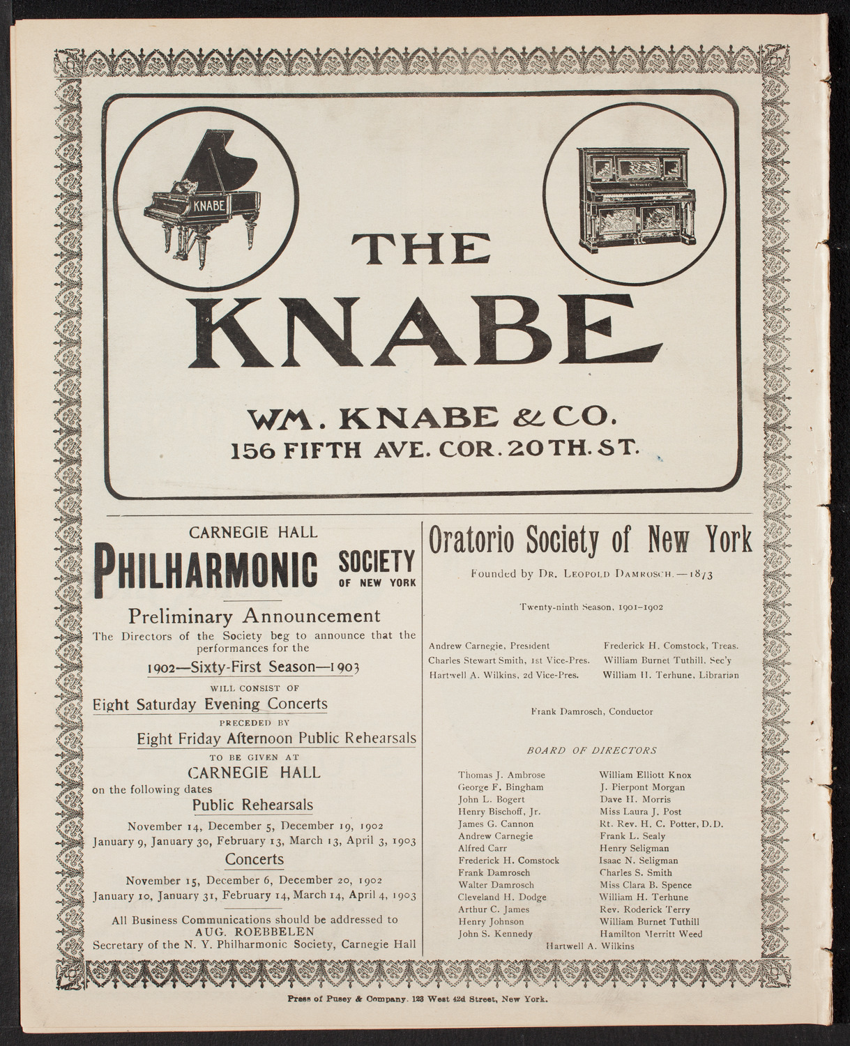 Graduation: New York Law School, June 12, 1902, program page 10